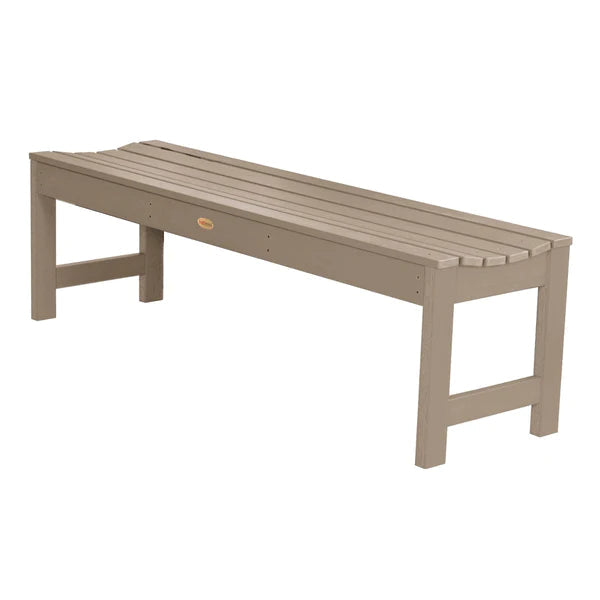Lehigh Backless Synthetic Wood Picnic Bench - Durable Outdoor Dining Table for Patio, Garden & Park - Perfect for BBQs, Camping & Family Gatherings
