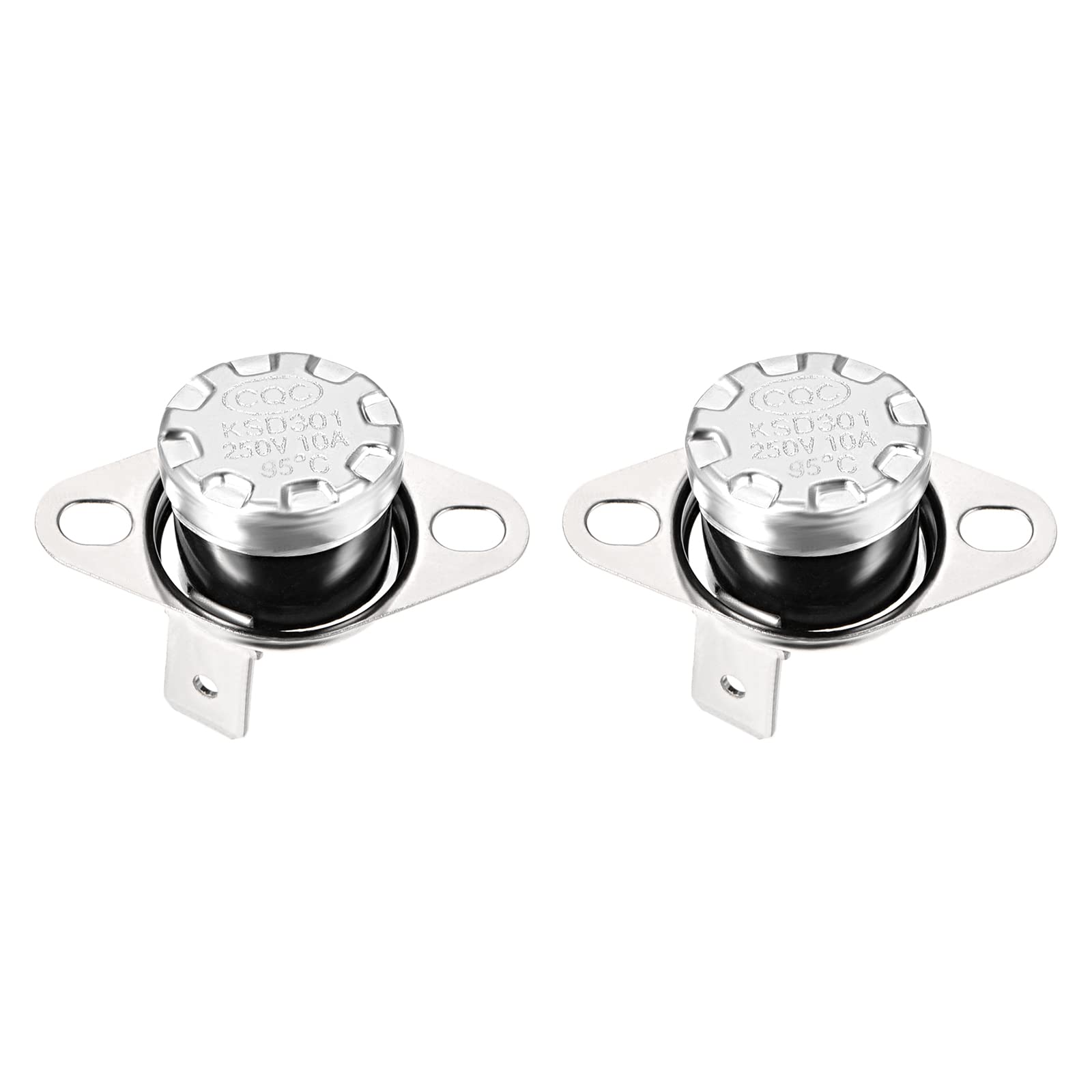 KSD301 95°C NC Thermostat Temperature Control Switch - Normally Closed, 90°C Angle, 2-Pack | for Microwave Ovens & Refrigerators | Home Appliance Repair & DIY Projects