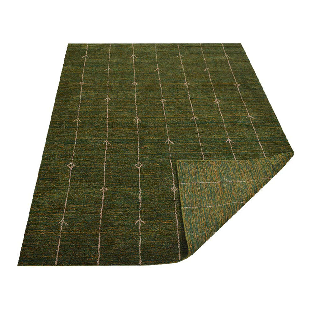 Handmade Scandinavian Wool Area Rug - Nordic Style Hand Knotted Carpet for Living Room, Bedroom & Home Decor