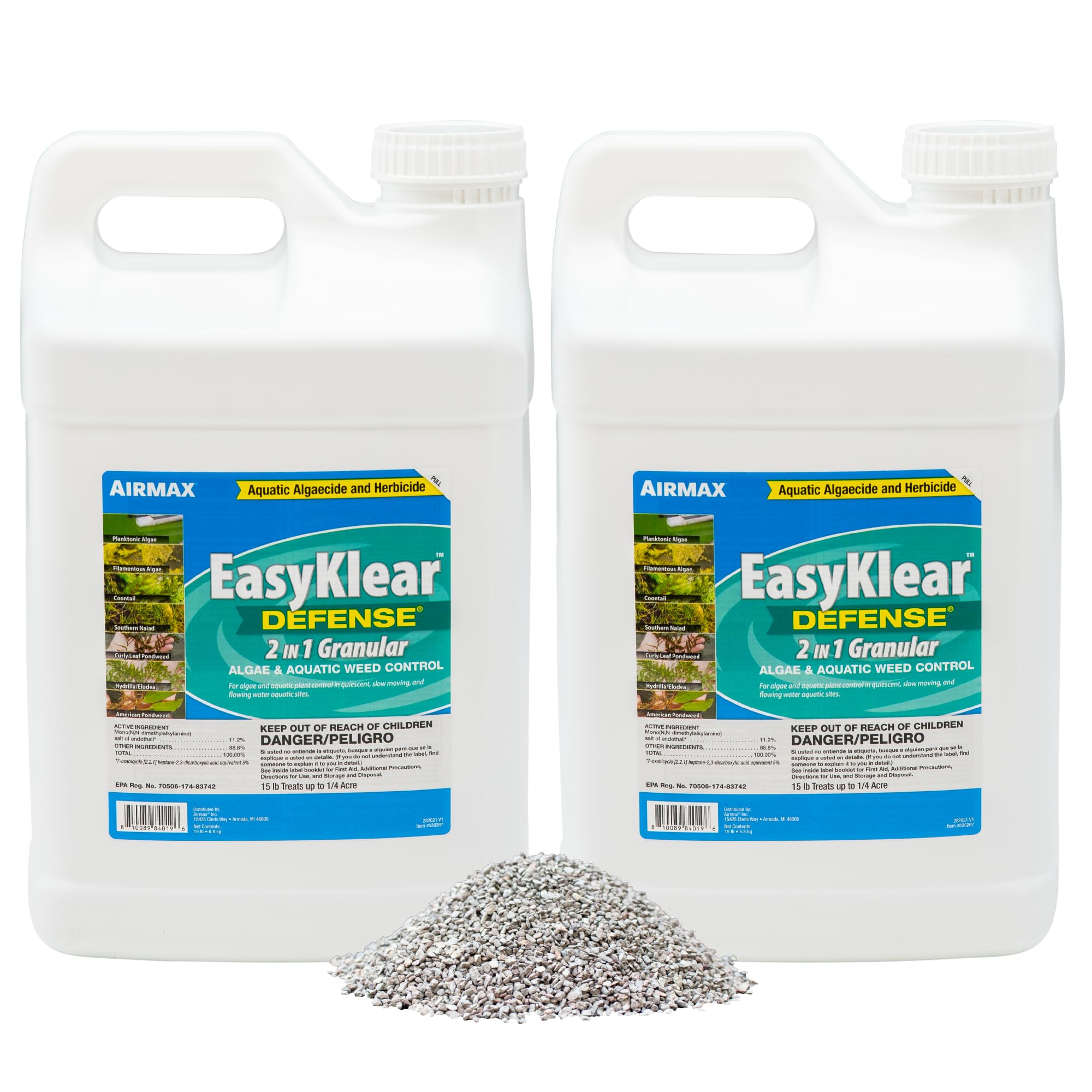 **Airmax EasyKlear Pond & Lake Algae & Weed Control – Broad Spectrum Aquatic Herbicide & Algaecide Granular Treatment (30 lbs) – Safe for Fish & Plants – Ideal for Ponds, Lakes & Water Gardens**