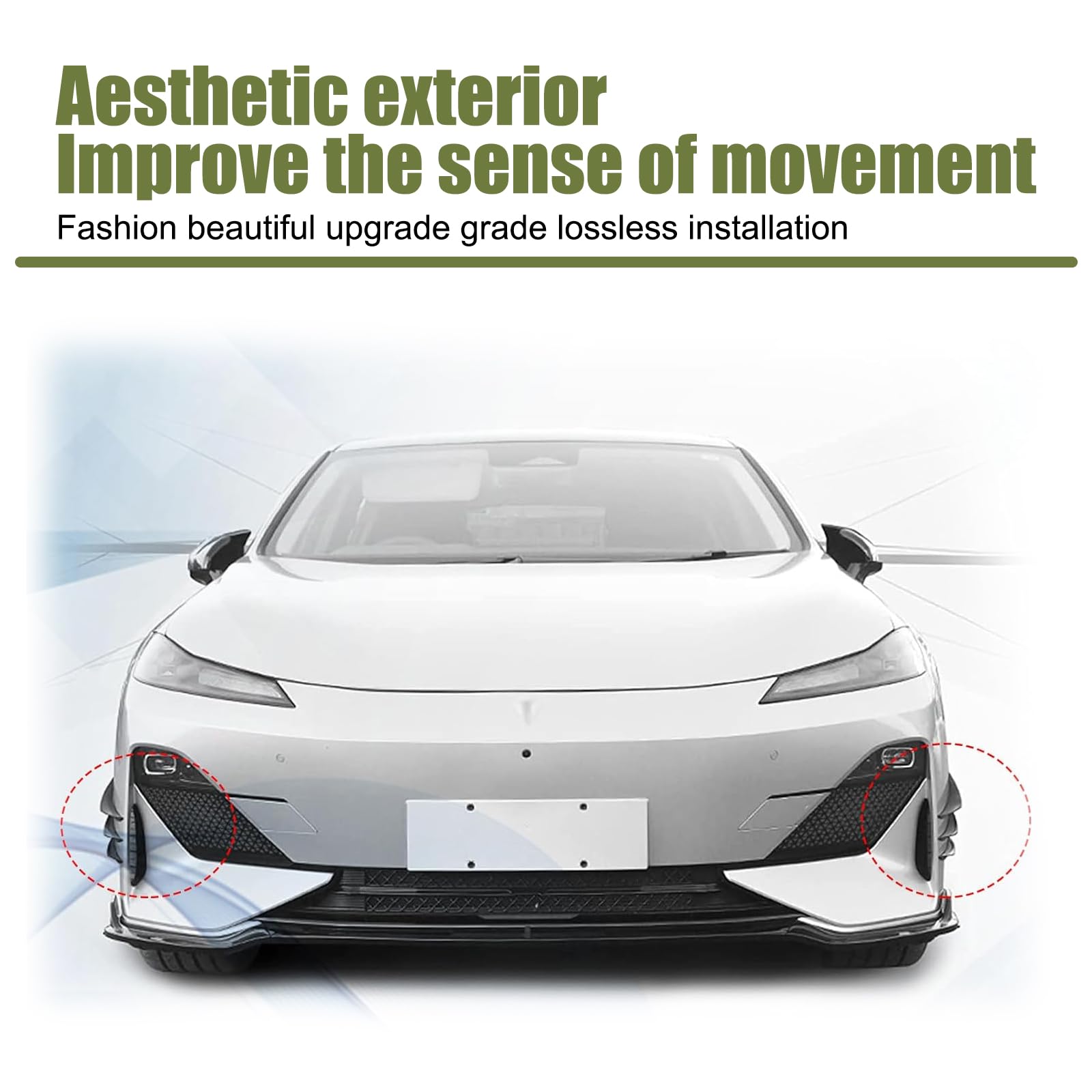 6 PCS Universal Car Front Bumper Lip Splitter Kit - Glossy Black Soft Rubber Spoiler & Anti-Collision Protection - Perfect for Sports Cars, Sedans & Tuner Vehicles - Enhances Style & Protects Bumper from Scratches