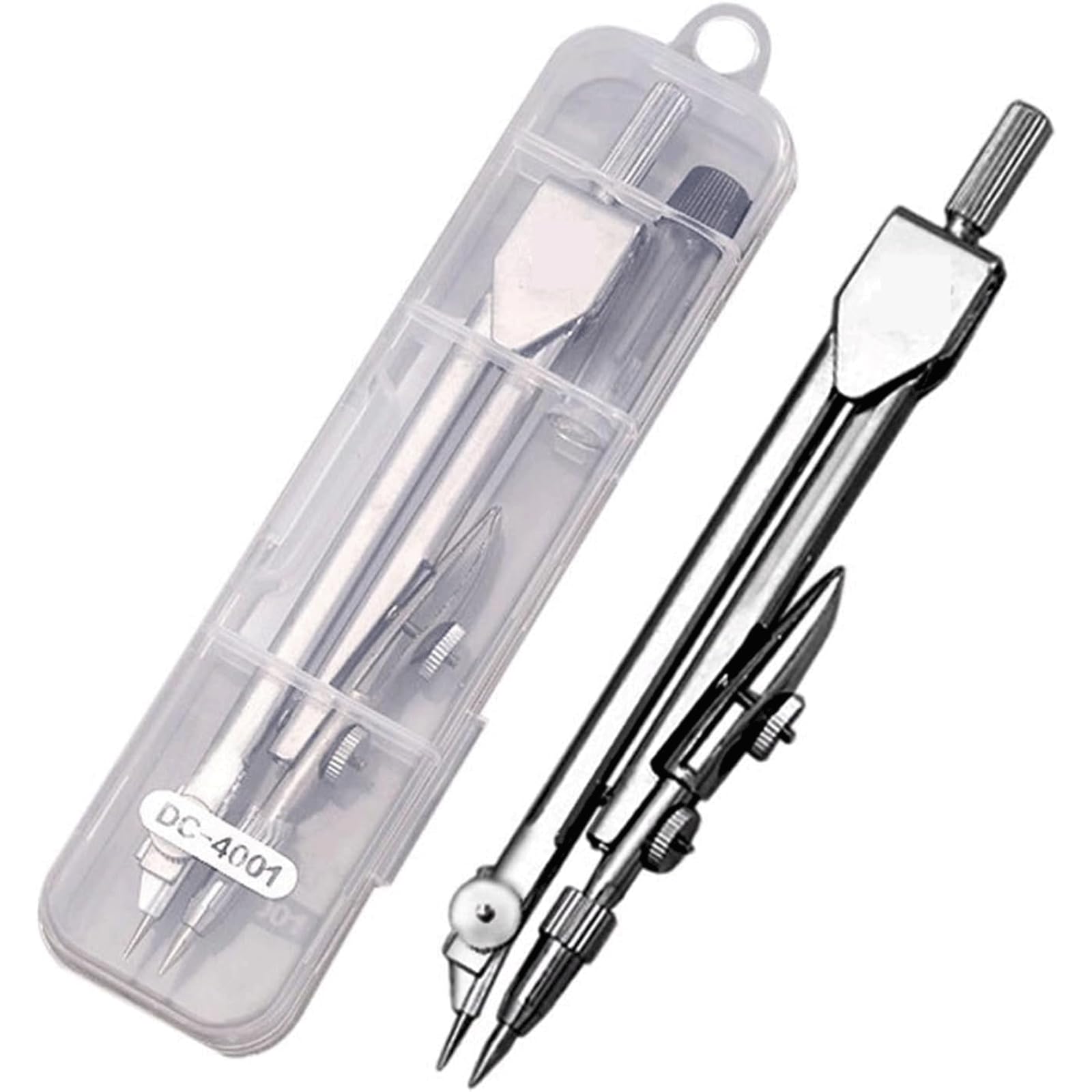 Professional Math Compass Geometry Set with 2 Refill Leads & Durable Storage Case - Precision Drafting Tools for Students, Engineers, Architects - Perfect for Classroom, Technical Drawing & Engineering Design