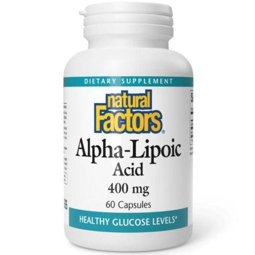 Natural Factors Alpha Lipoic Acid 400mg - 60 Capsules | Antioxidant Supplement for Nerve Support & Blood Sugar Balance | Perfect for Daily Wellness & Anti-Aging Routine