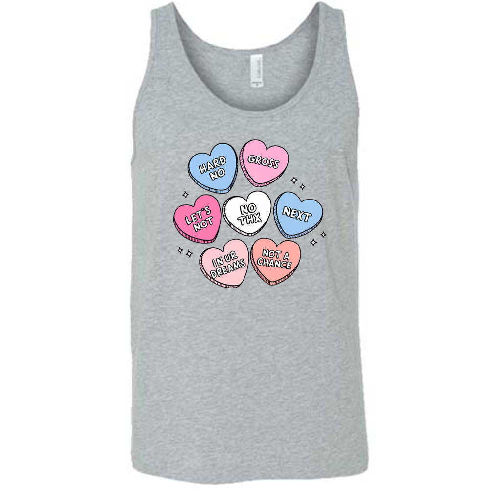 Funny Sarcastic Heart Candies Graphic T-Shirt - Unisex Casual Tee for Valentine's Day, Parties & Everyday Wear
