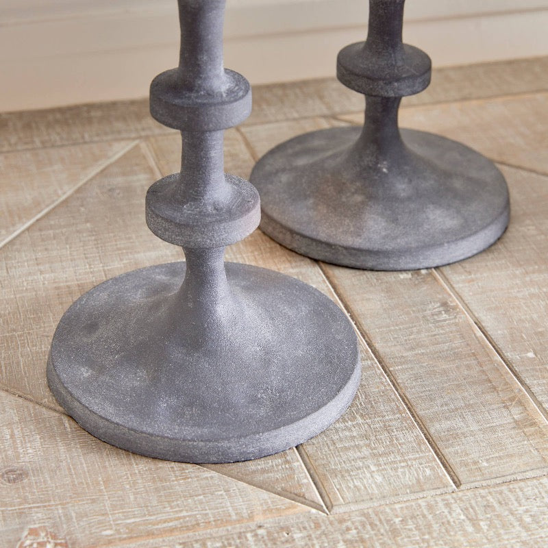 Abacus Petite Candle Stands - Set of 2 Elegant Mini Candle Holders for Home Decor, Wedding Centerpieces & Romantic Dinner Settings