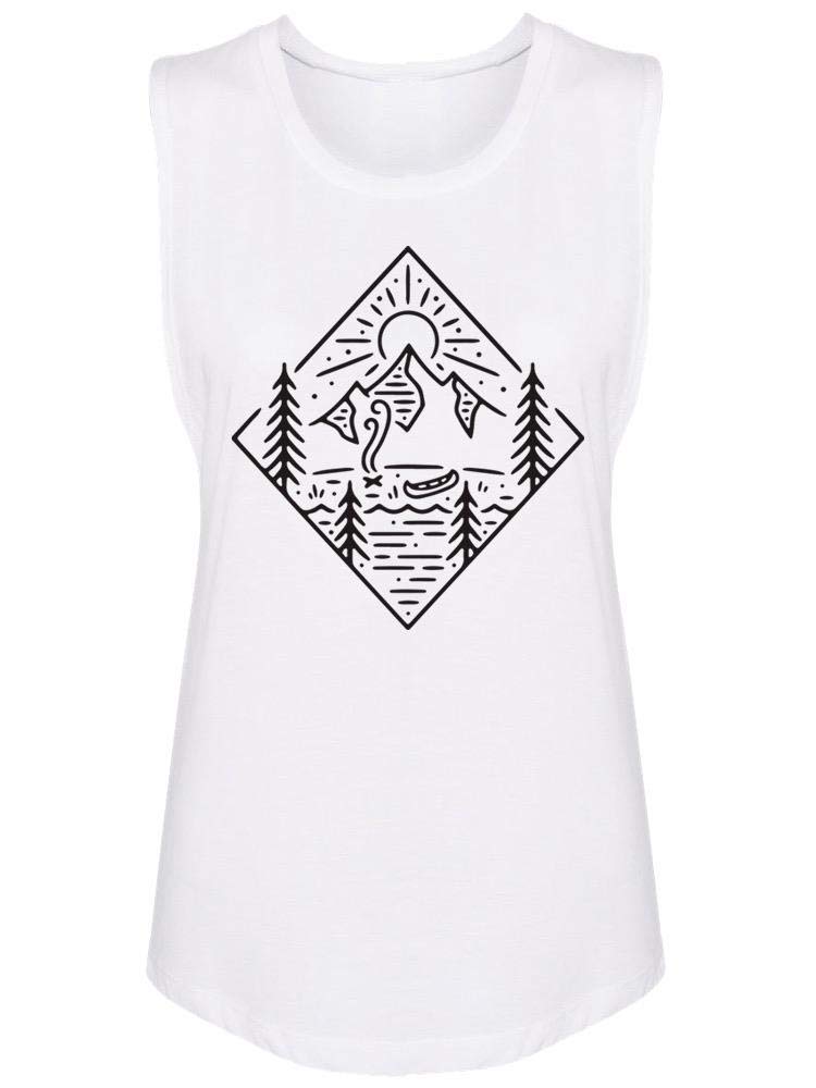 Smartprints Landscape Rhombus Design Tank Top for Women - Stylish Casual & Summer Wear for Beach, Outing & Daily Fashion