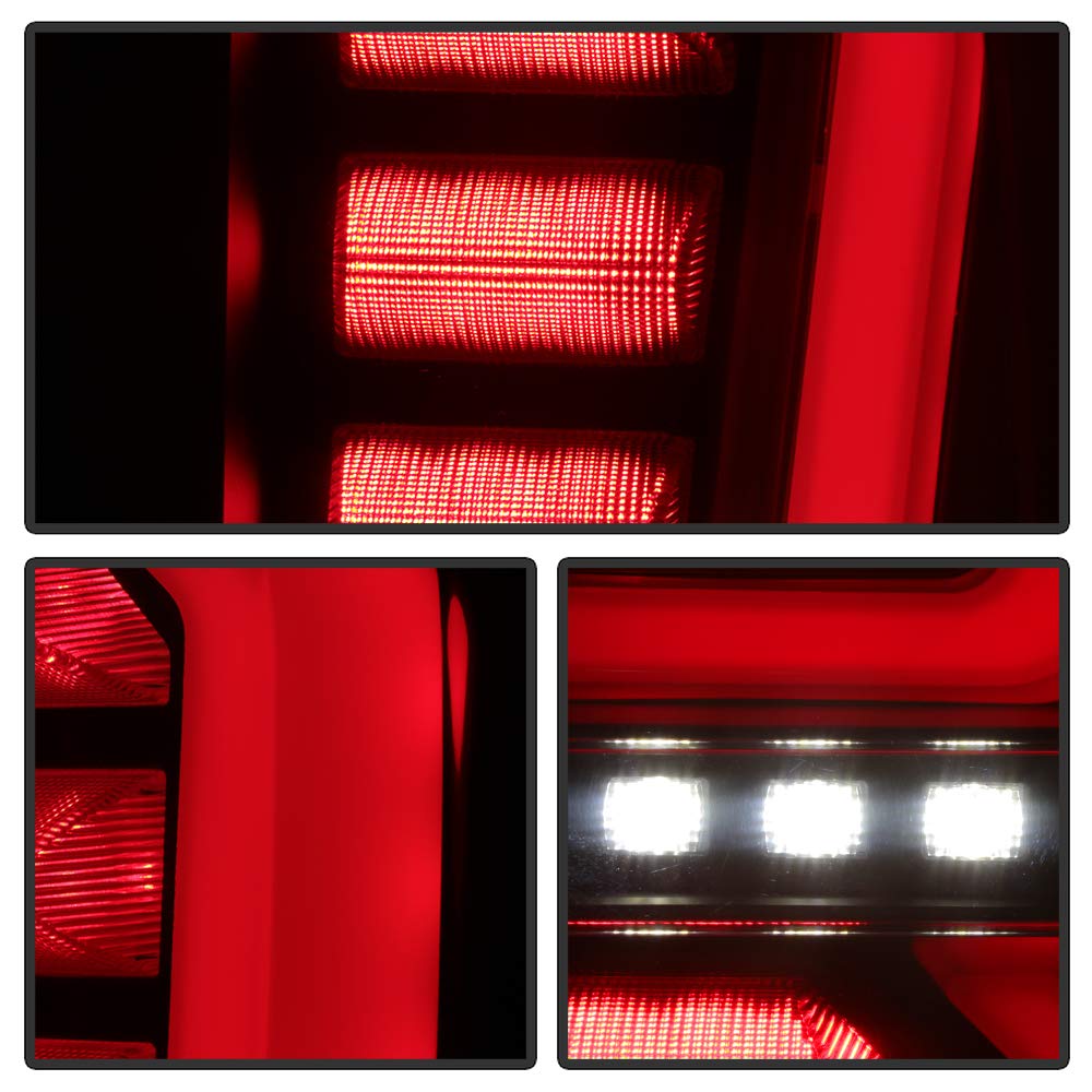 ACANII Black LED Tube Tail Lights Brake Lamps for 2019-2023 GMC Sierra 1500/2500HD/3500HD - Left & Right Pair - Durable & Bright Replacement for Enhanced Night Driving Safety