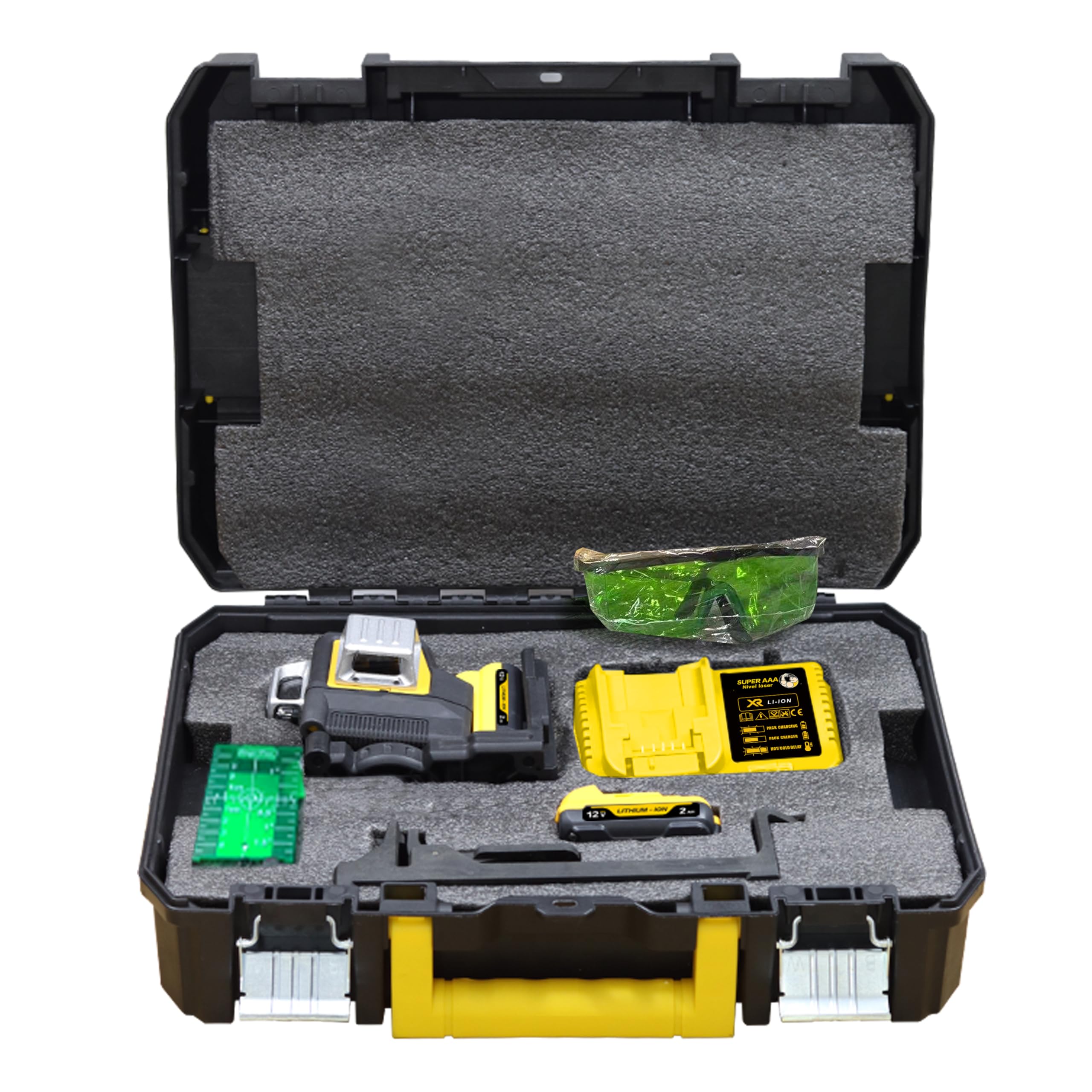 **Rechargeable 360° Self-Leveling Green Laser Level with Tripod & Magnetic Base - Professional Laser Level Tool for Construction, Tiling, Home Renovation - Ideal for Builders, Contractors, and DIY Projects**
