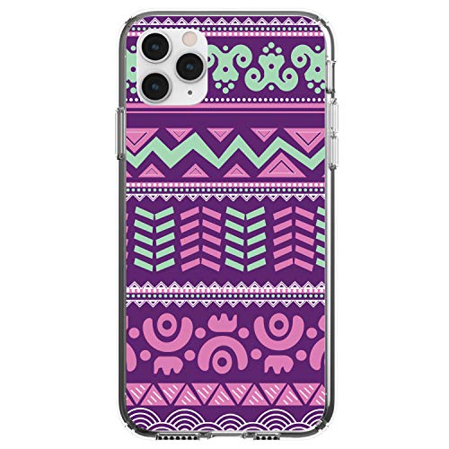 Pink Green Aztec Tribal On Clear Case