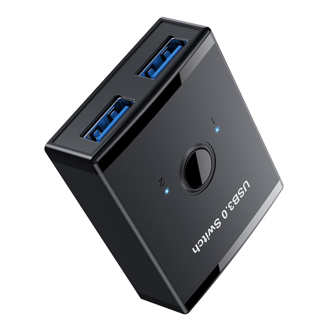 Doumneou USB 3.0 KVM Switch with USB Hub - 2-Port Peripheral Sharing for PC, Mouse & Printer | Perfect for Home Office & Multi-Device Workstations