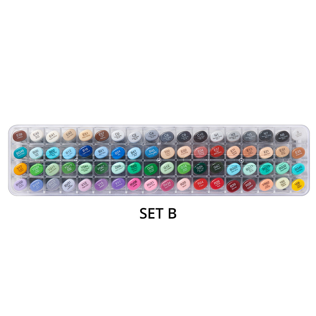 Premium Copic Sketch Marker Pen Set of 72 - Alcohol-Based Art Markers for Professional Illustrators & Artists - Perfect for Manga Drawing, Fashion Design & Calligraphy