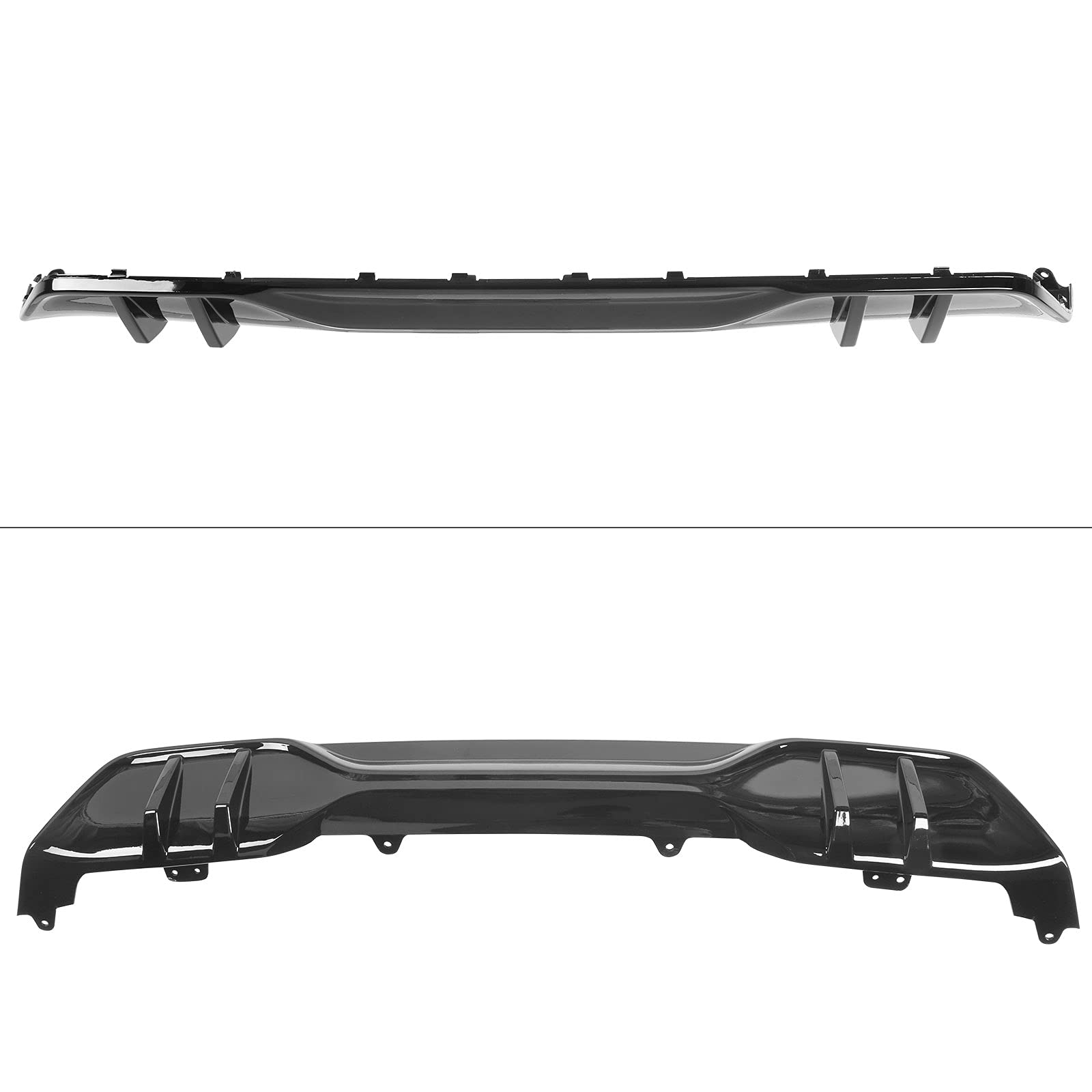 IKON MOTORSPORTS 2PCS Rear Splitter Aprons & Bumper Diffuser for 2019-2023 BMW G05 X5 M Sport | ABS Plastic MP Style Gloss Black Body Kit | Enhances Aerodynamics & Sporty Look for Street & Track Performance