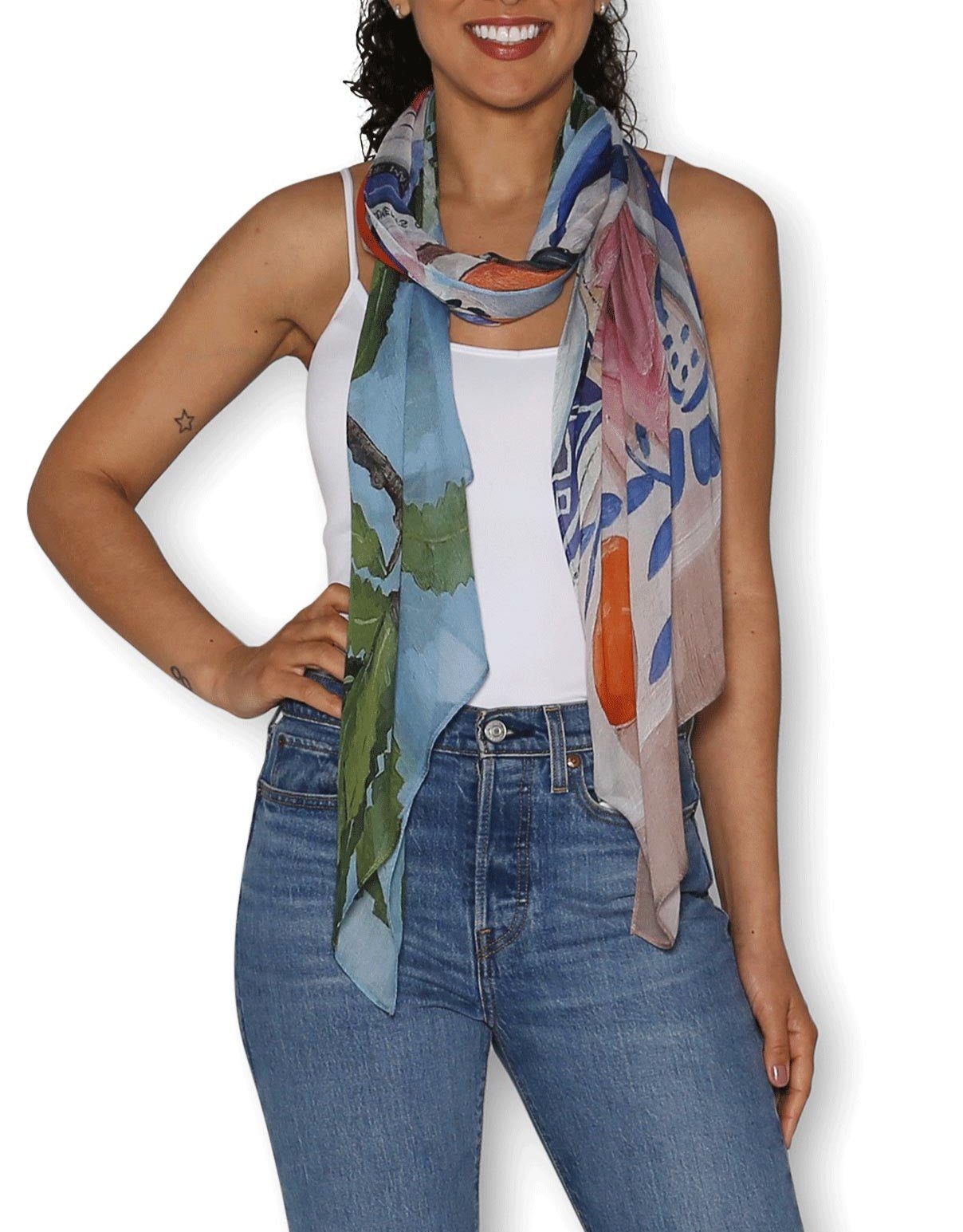 The Artists Label Sweet Memories Scarf - Soft Fashion Scarf for Women, Lightweight Wrap Shawl - Perfect for Gifts, Travel, and Special Occasions