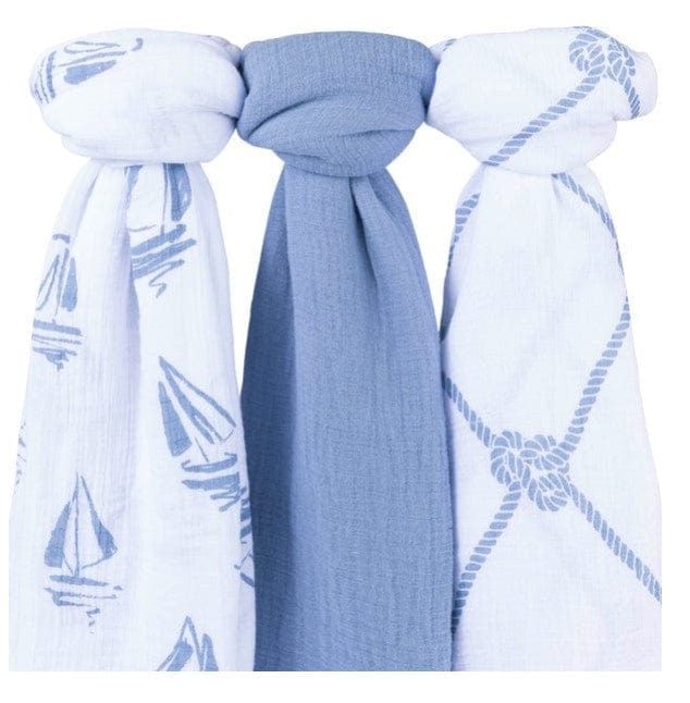 Ely's&Co. Soft Organic Cotton Muslin Swaddle Blankets (3-Pack) - Perfect for Baby Swaddling, Nursing Cover & Stroller Blanket