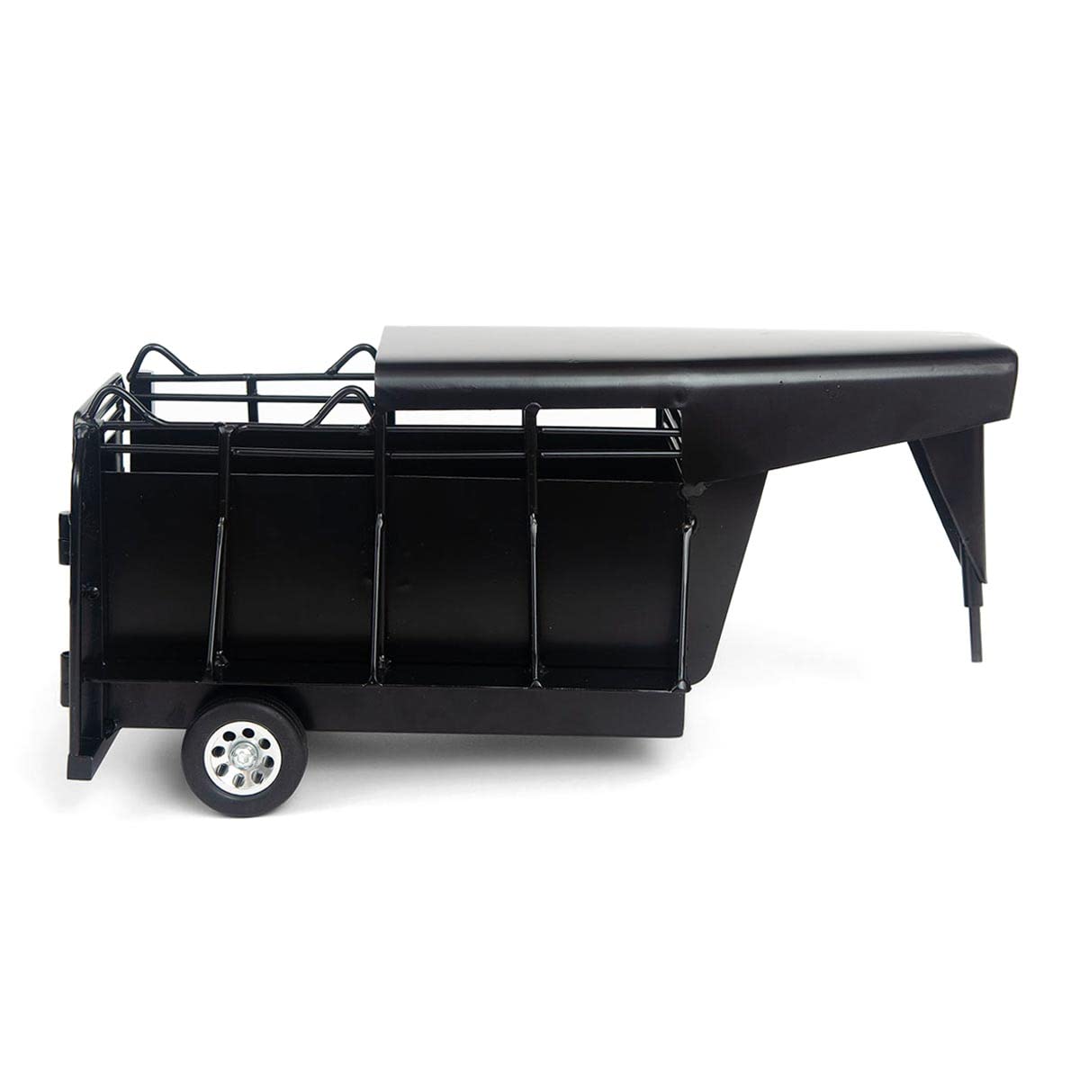 Little Buster Toys 1/16 Scale Black Gooseneck Semi Trailer Truck Model - Diecast Collectible for Display, Gifts & Truck Enthusiasts - Perfect for Home Office Decor, Birthday Presents & Model Car Collections