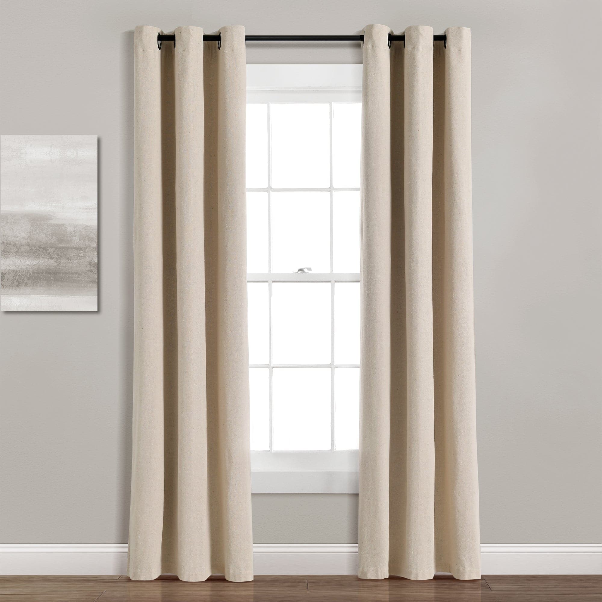 Blackout Curtains for Bedroom - Thermal Insulated Faux Linen Window Panels with Grommet Top for Noise Reduction & Light Blocking - Perfect for Home, Office, and Nursery