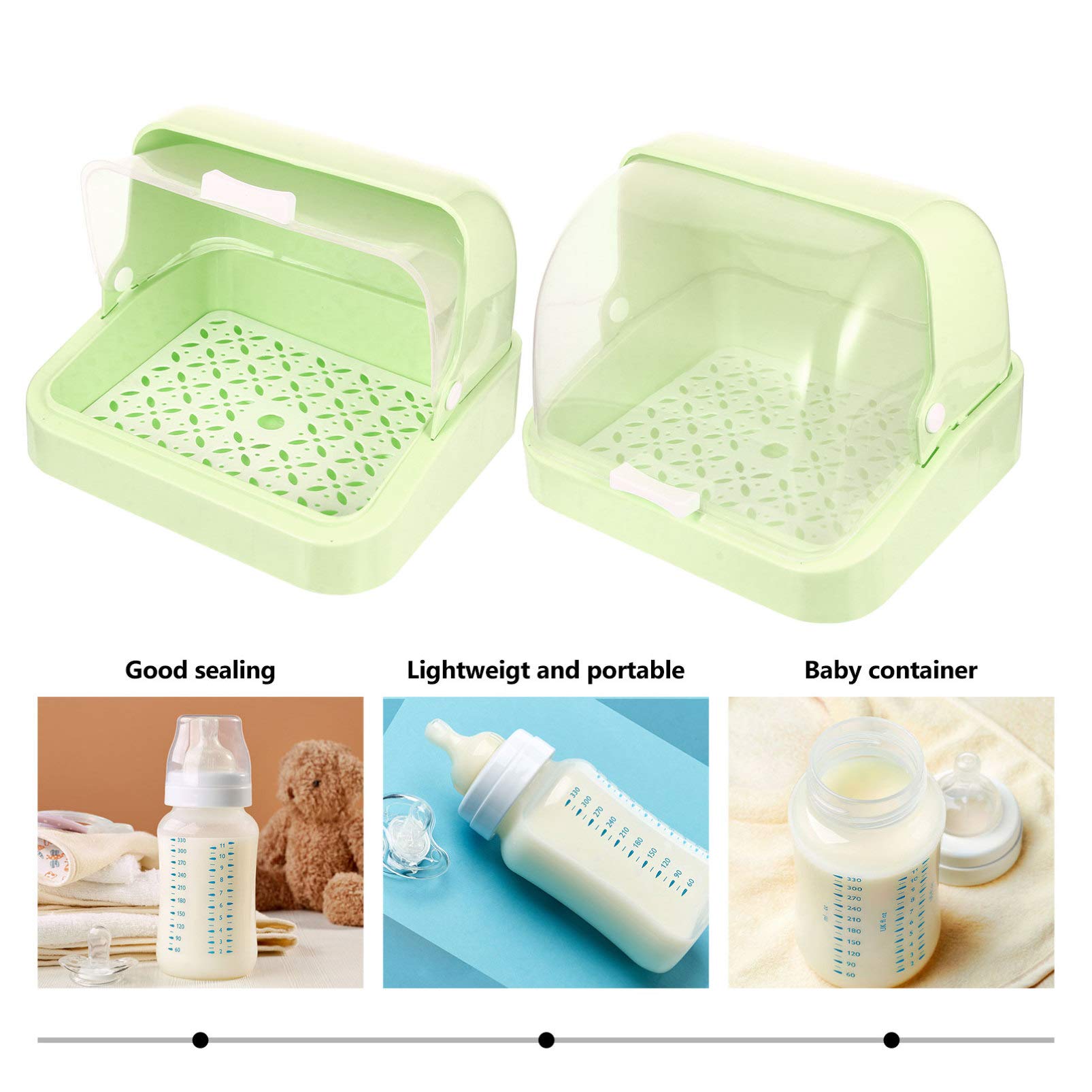 1PC Plastic Bottle Drying Rack - PP Clamshell Storage Case for Baby Feeding Bottles, Chopsticks & Tableware Organizer | Dish Drainer & Kitchen Countertop Organizer for Small Spaces