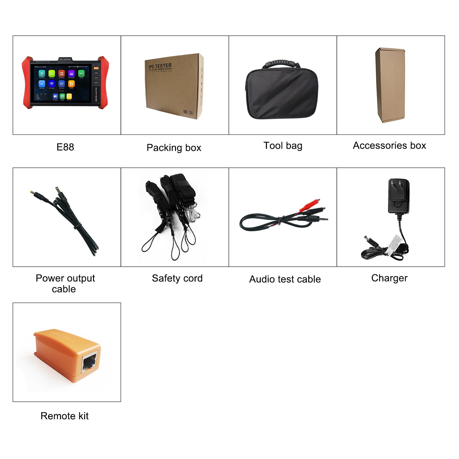 4K 12MP IP Camera Tester with 8