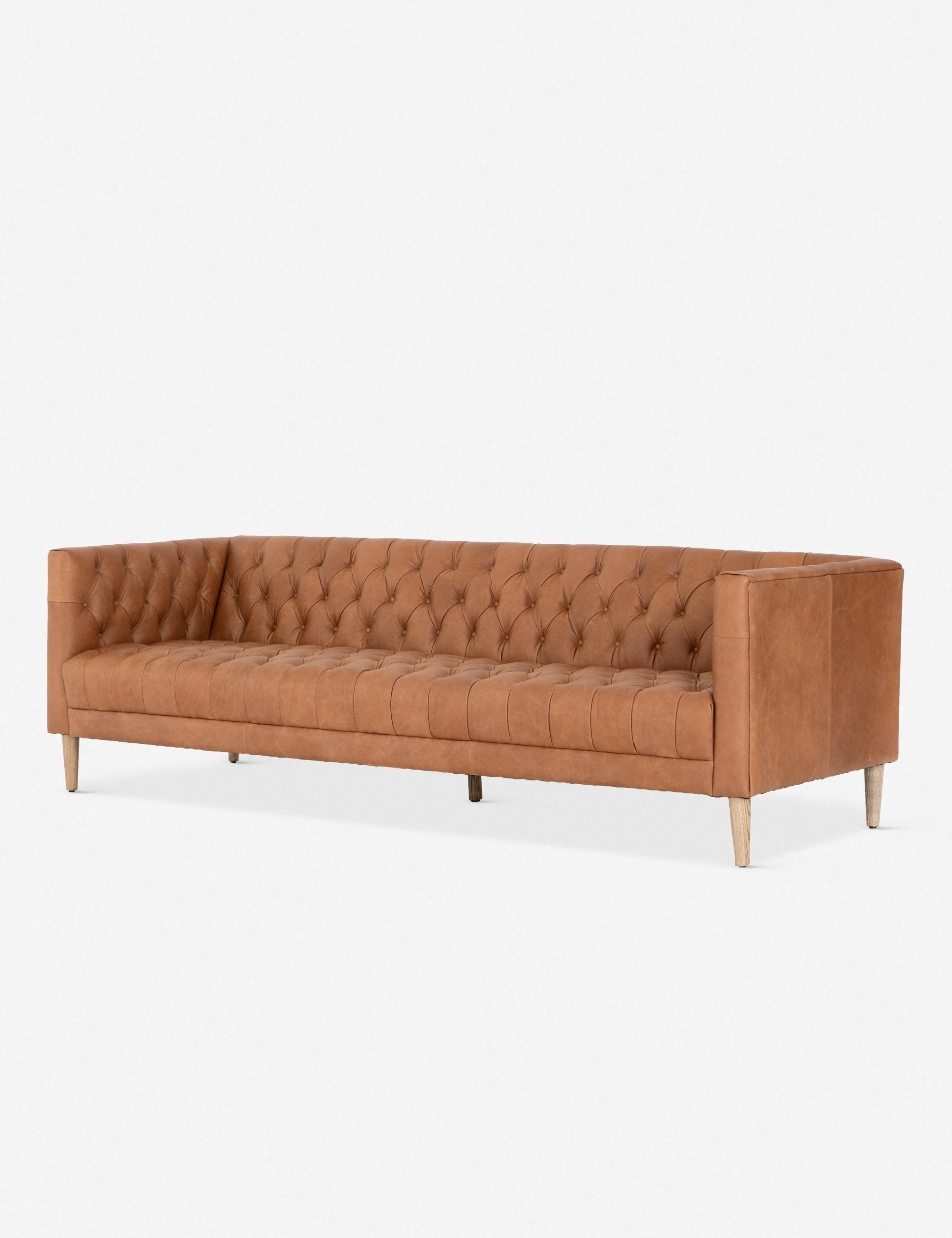 Breanne Genuine Leather Sofa - Modern Luxury Living Room Furniture for Home & Office - Comfortable Couch for Relaxing, Entertaining & Decorating