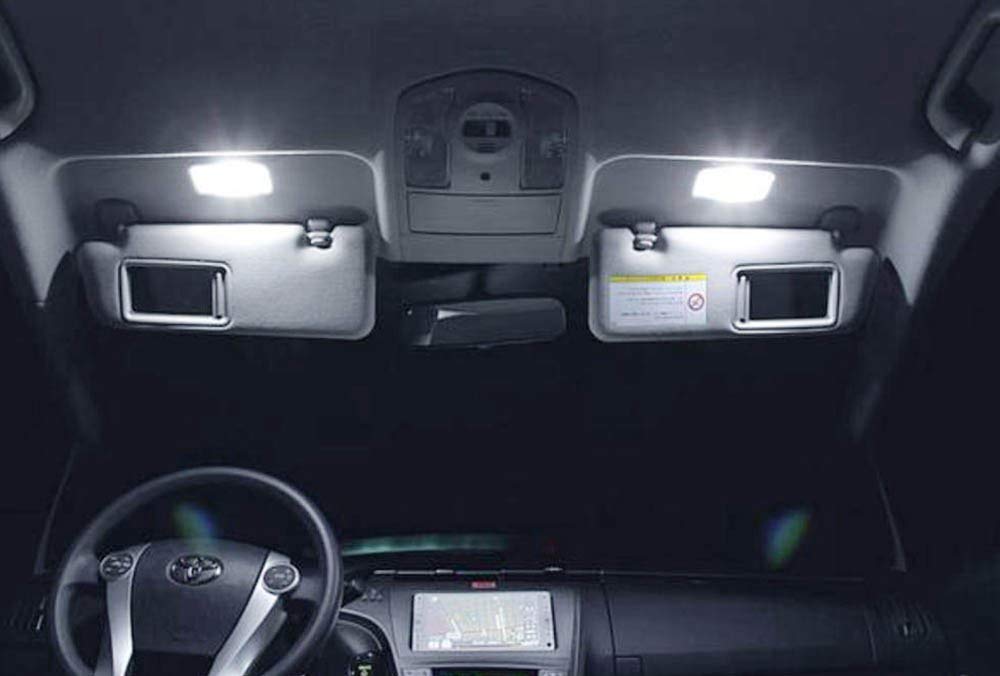 4-Piece White 6 SMD 29mm 6641 LED Bulbs - Replacement Lights for Car Sun Visor Vanity Mirror - Perfect for Interior Lighting, Night Driving, and Makeup Application