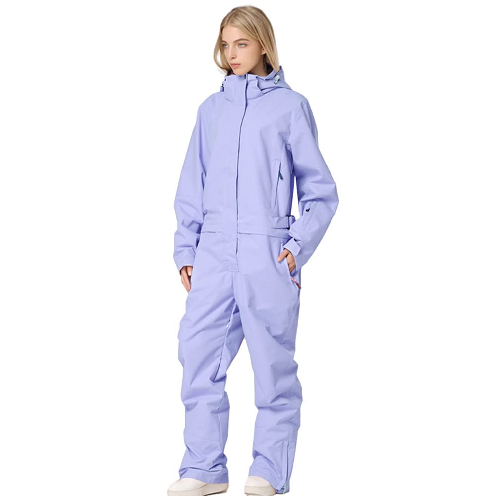 HOTIAN Women's Waterproof Ski Suit - One Piece Winter Snowboard Jumpsuit for Outdoor Snow Sports & Cold Weather Activities | Perfect for Skiing, Snowboarding & Winter Adventures