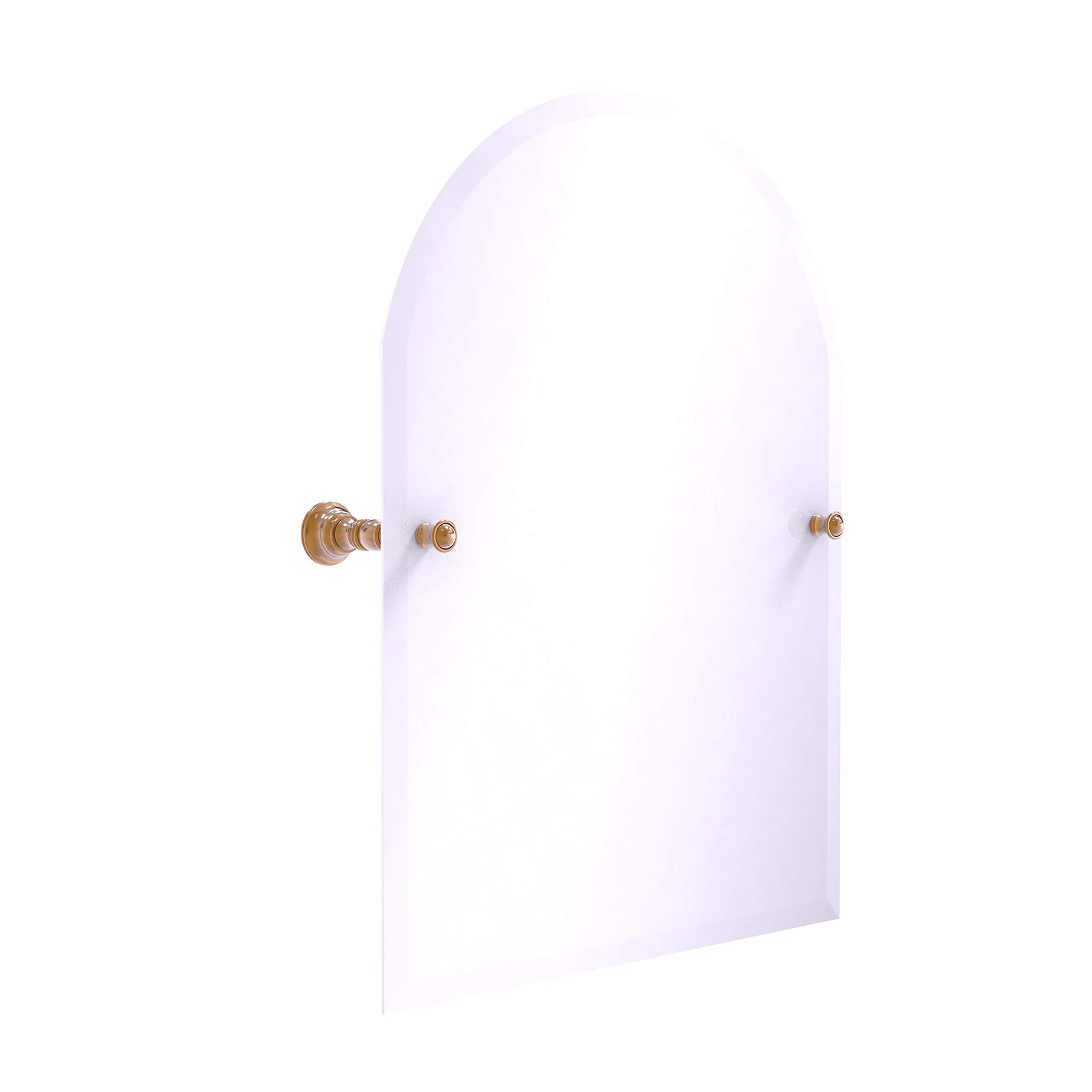 Allied Brass Carolina Collection Frameless Arched Top Tilt Beveled Edge Wall Mirror in Brushed Bronze - Perfect for Bathroom, Bedroom, and Entryway Decor