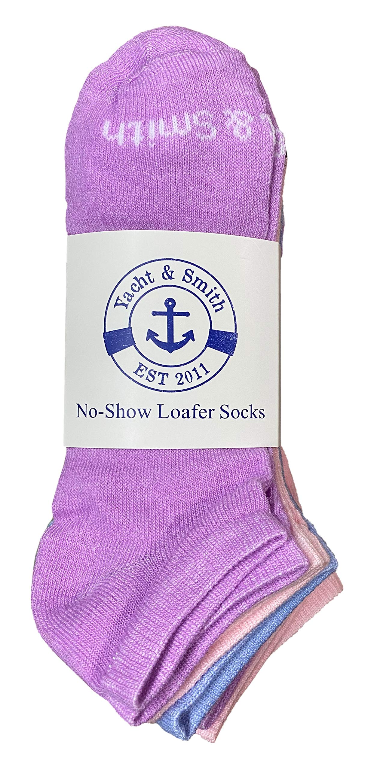 Yacht & Smith Bulk Patterned Funky Ankle Socks - Low Cut Footie Socks with Colorful Stripes & Unique Designs - Wholesale Pack (Perfect for Casual Wear, Sports & Gift Sets)