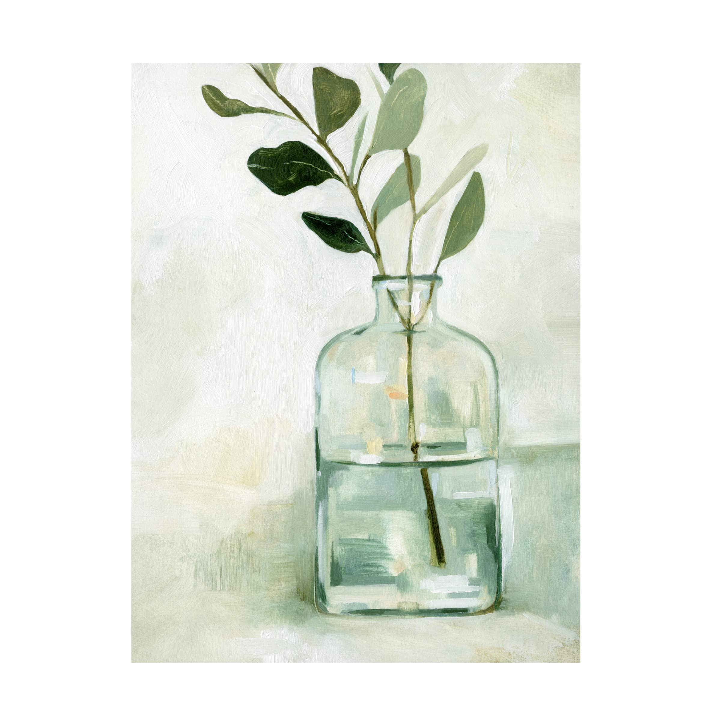 Emma Caroline 'Eucalyptus Branch Still Life I' Canvas Wall Art Print - Botanical Home Decor for Living Room, Bedroom & Office