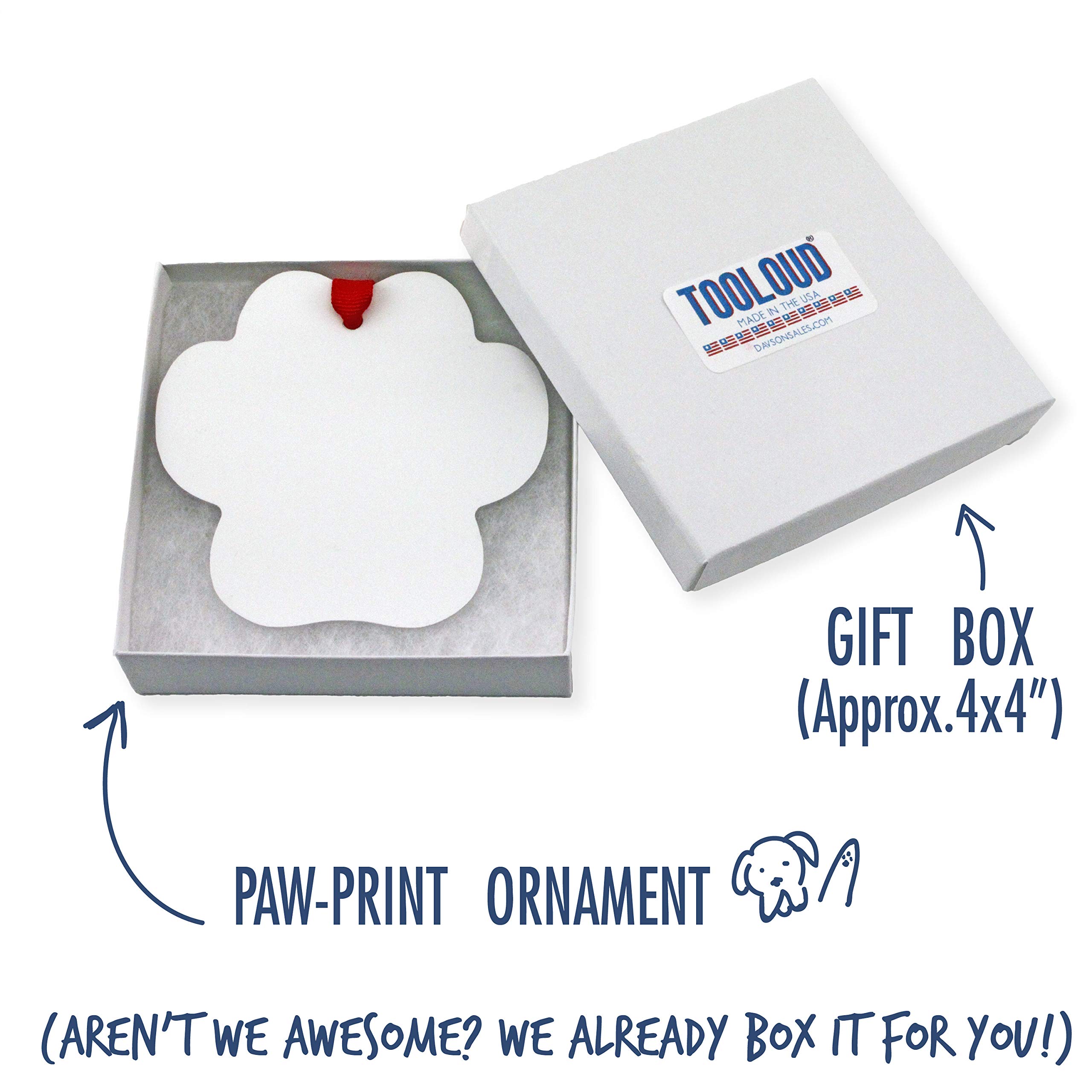 TooLoud Cute Shaved Ice Paw Print Christmas Ornament - Festive Holiday Tree Decoration for Pet Lovers & Winter Home Decor