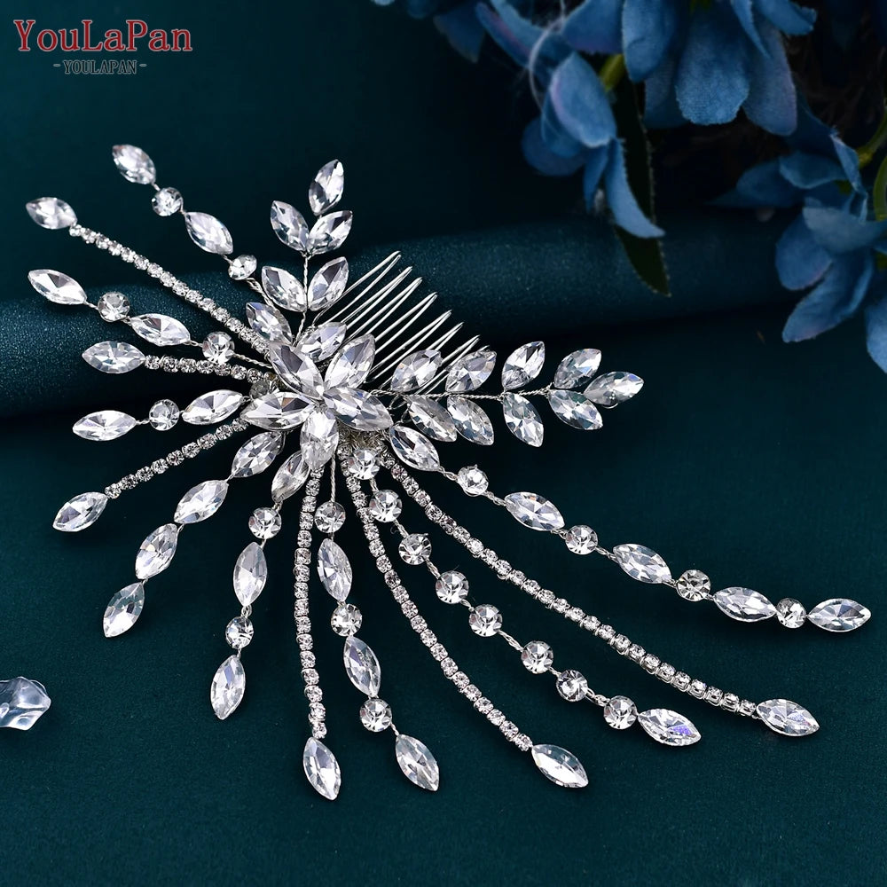 Sparkling Rhinestone Bridal Headpiece - Wedding Hair Accessory for Bride, Bridesmaids & Flower Girls | Perfect for Ceremony, Reception & Photo Shoots