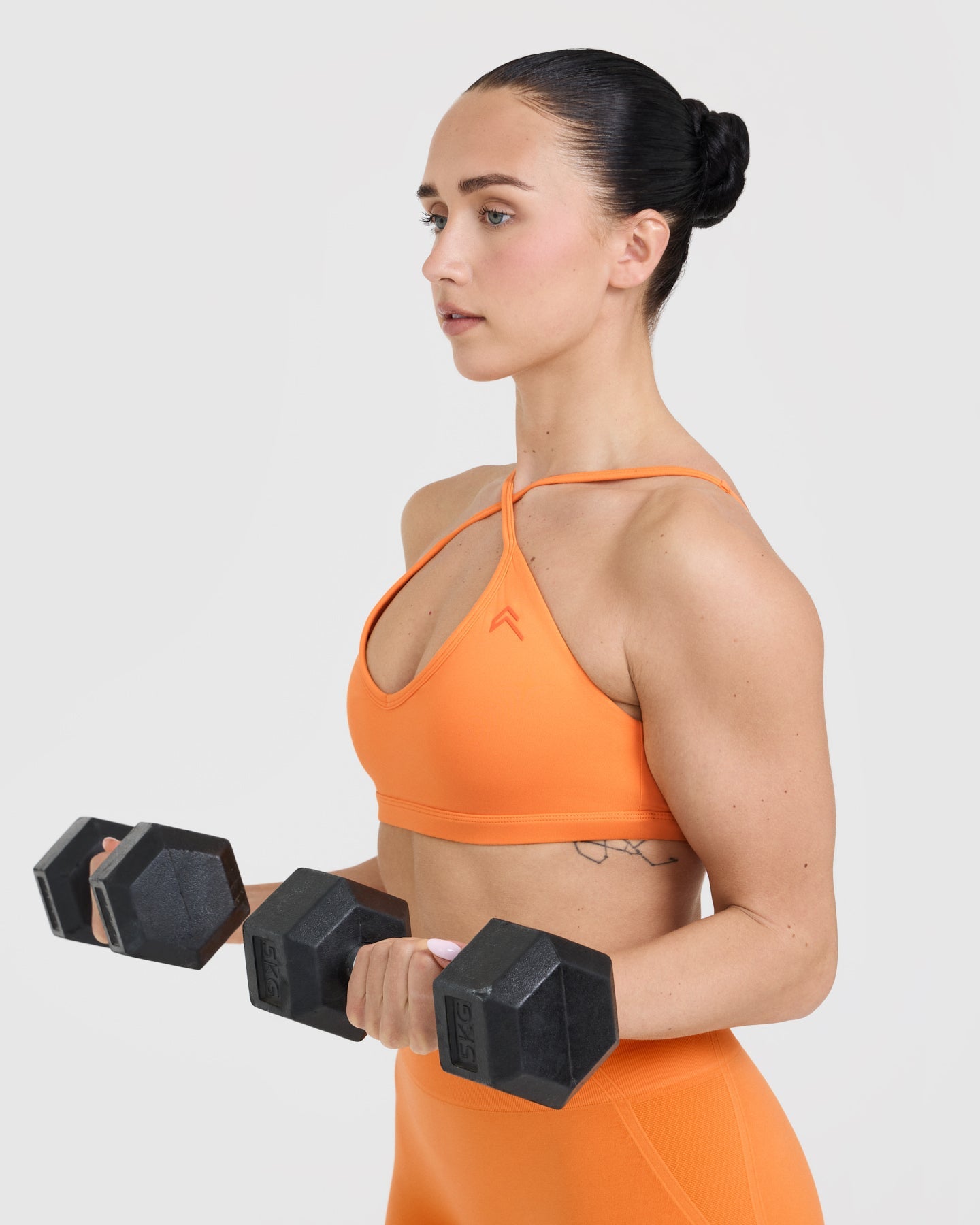 Timeless Strappy Bralette in Apricot Orange | Comfortable Wireless Bra for Women | Perfect for Yoga, Lounge & Everyday Wear