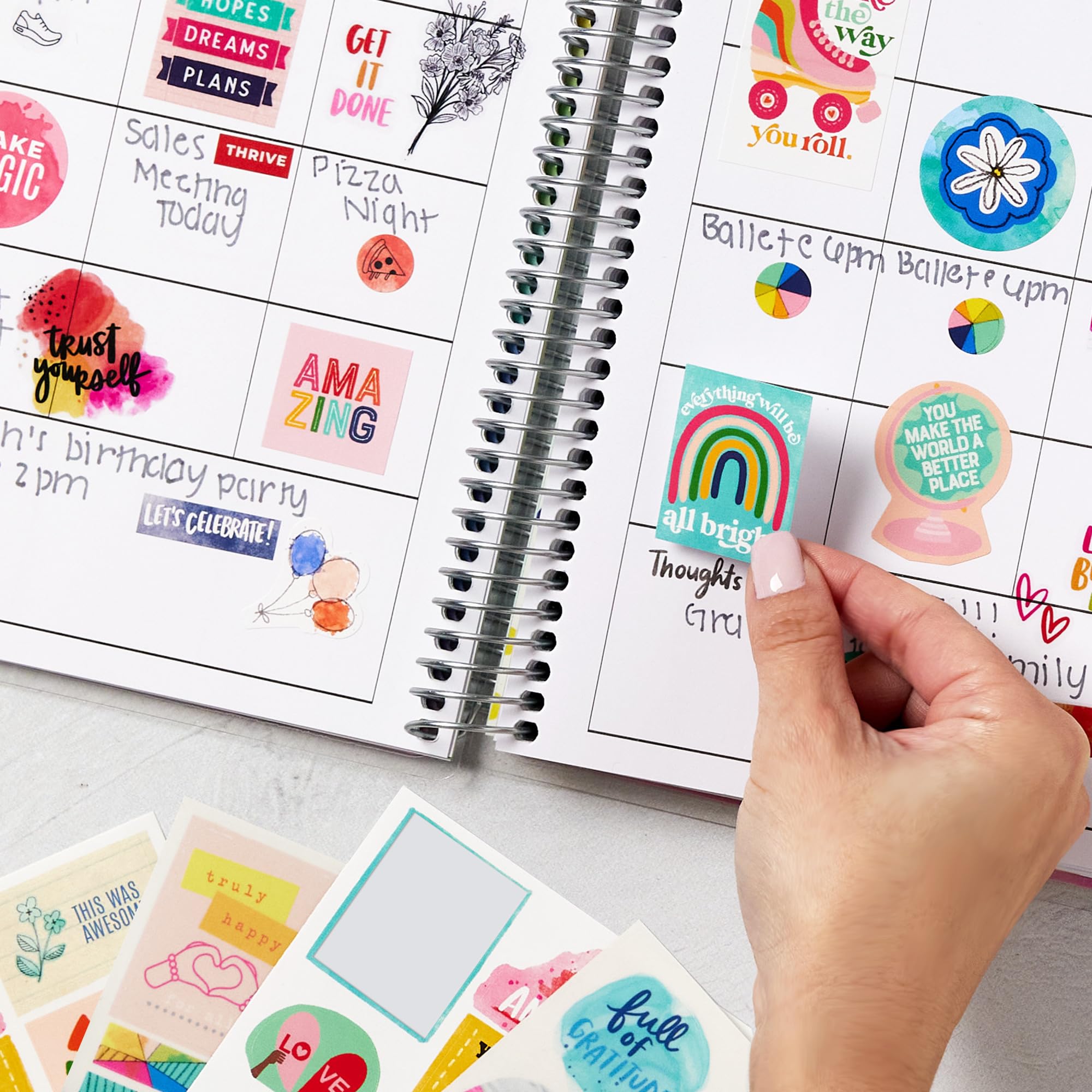 Avery + Amy Tangerine Designer Collection Planner Stickers - 744 Stickers in 20 Sheets for Weekly, Monthly & Daily Planning - Perfect for Bullet Journals, Calendars & Planners (6782) - Ideal for Office, School & Home Organization
