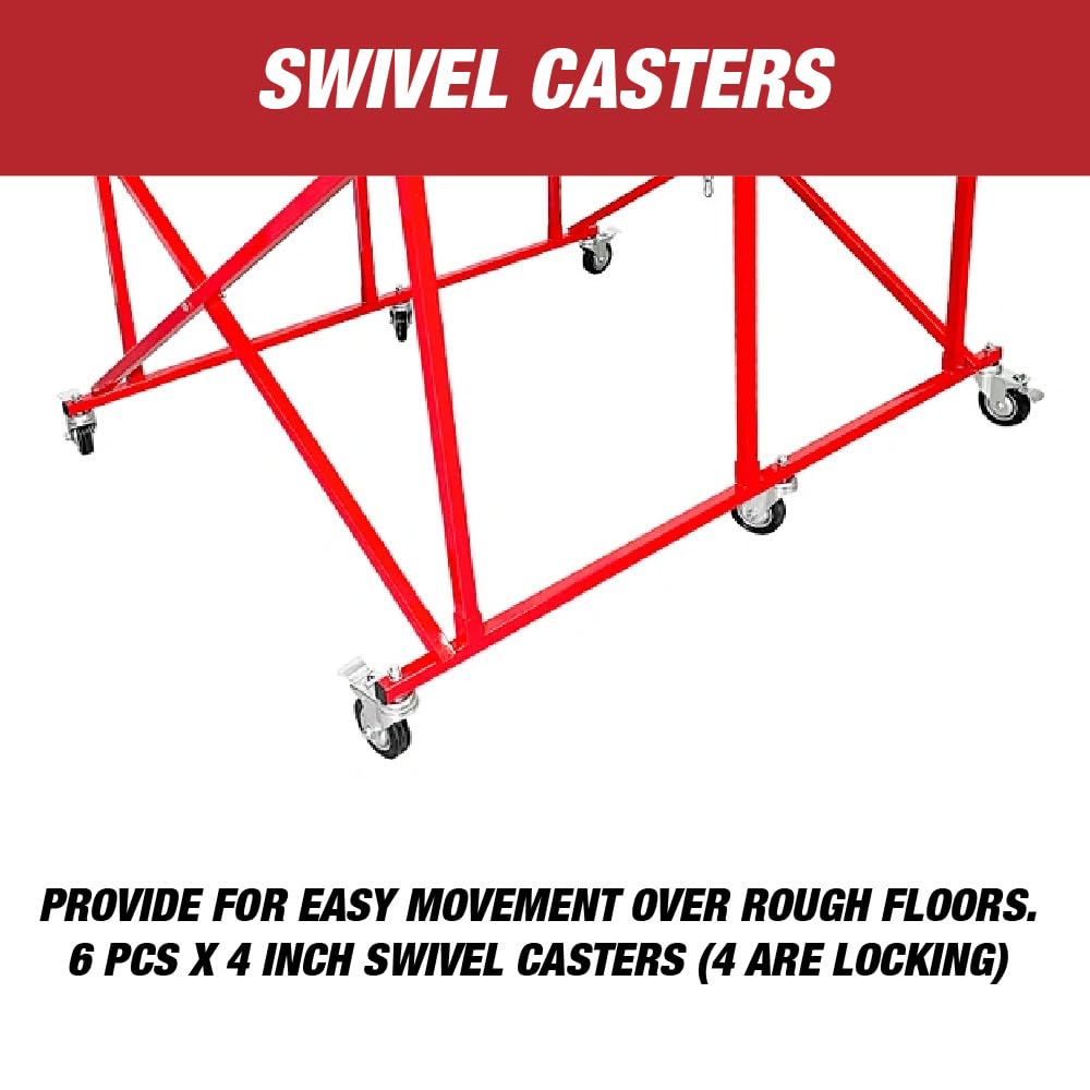 Heavy Duty Folding Pickup Truck Bed Dolly - 800 lbs Capacity Auto Body Cart with Lift Stand | Perfect for Moving Large Items, Auto Repair Shops & Truck Maintenance