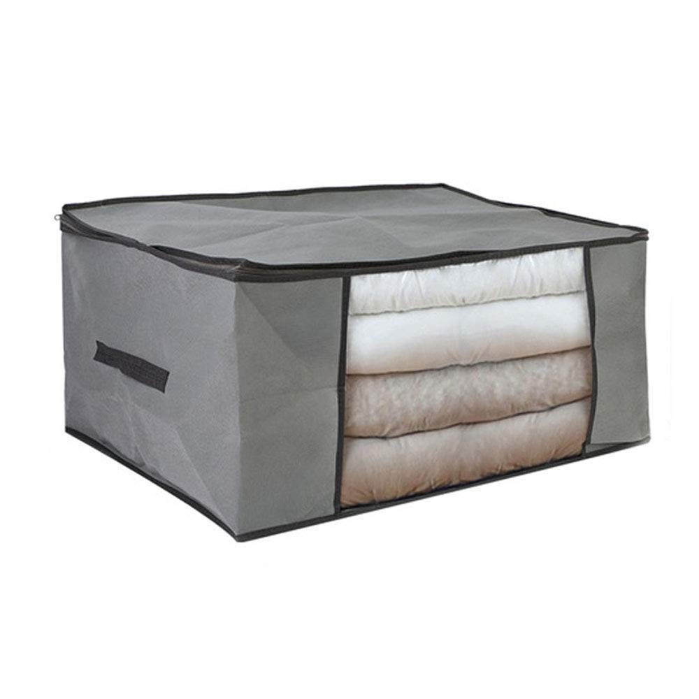 Foldable Storage Box with Zipper - Breathable Non-Woven Fabric Laundry Hamper for Dirty Clothes, Moisture-Proof Quilt Organizer - Perfect for Bedroom Closet, Nursery, Dorm & Travel Storage