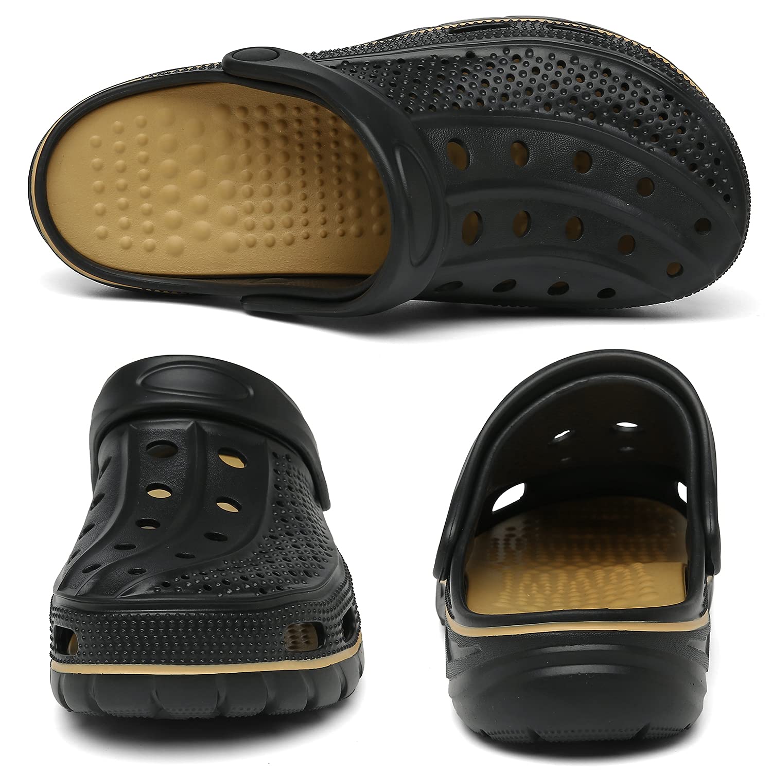 **ChayChax Arch Support Clogs for Men & Women - Slip-On Garden Shoes with Removable Cushion Footbed - Comfortable Outdoor & Beach Slippers for Walking, Gardening, and Relaxation**