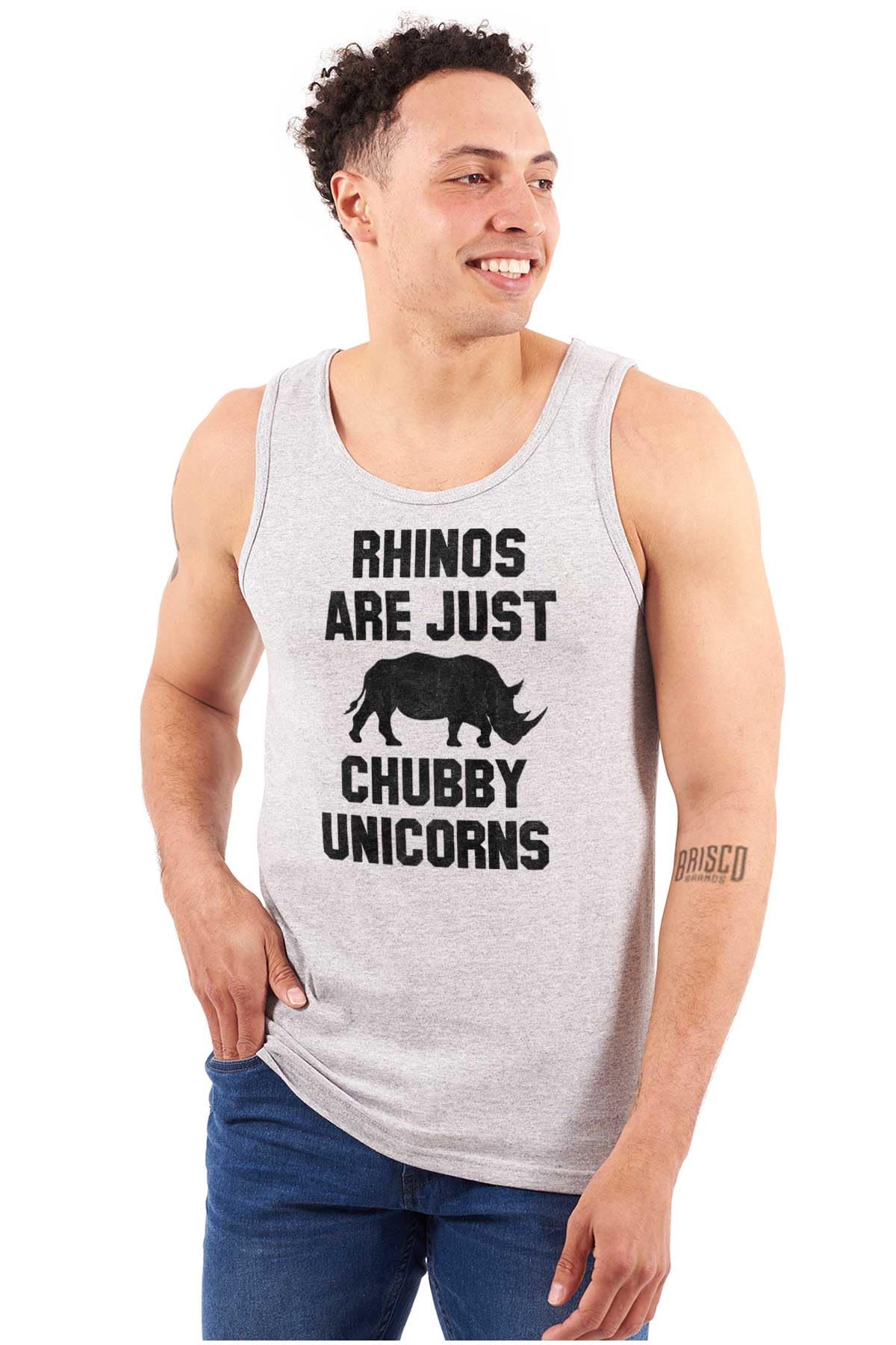 Funny Rhino Unicorn Graphic Tank Top for Men & Women - Perfect for Casual Wear, Gifts, and Animal Lovers