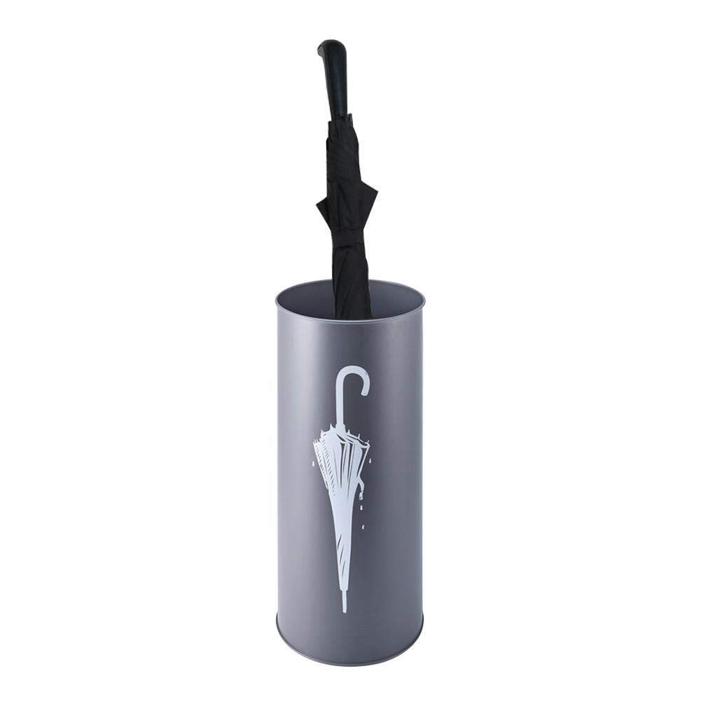 QTQHOME Black Iron Umbrella Stand - Moisture Proof Storage Bucket for Wet Umbrellas, Simple Round Design for Home Entryway, Porch or Office - Durable Umbrella Holder & Organizer (Perfect for Rainy Days & Entryway Organization)