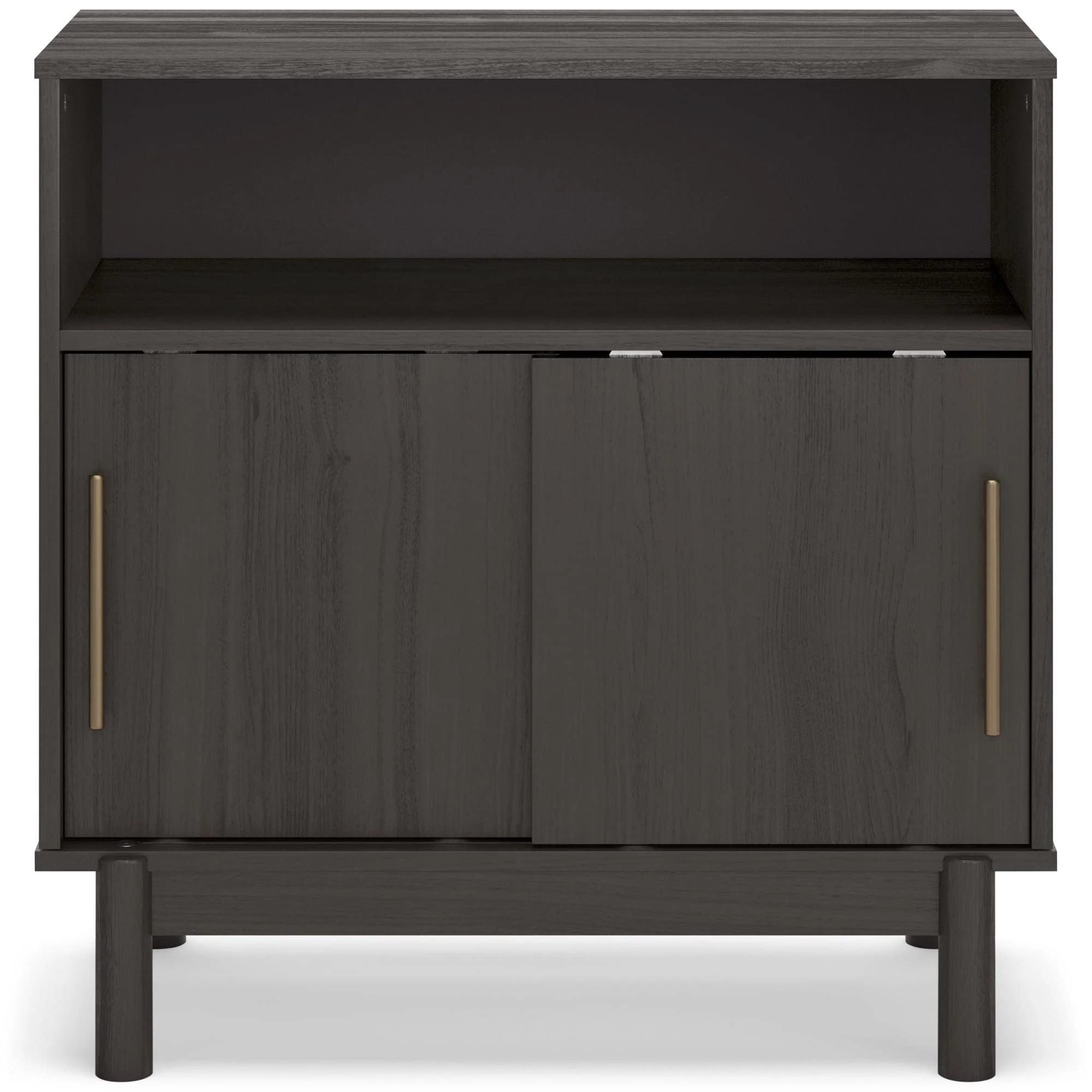 Signature Design by Ashley Brymont Modern 2-Door Accent Cabinet in Grayish Brown - Stylish Storage Solution for Living Room, Bedroom or Entryway
