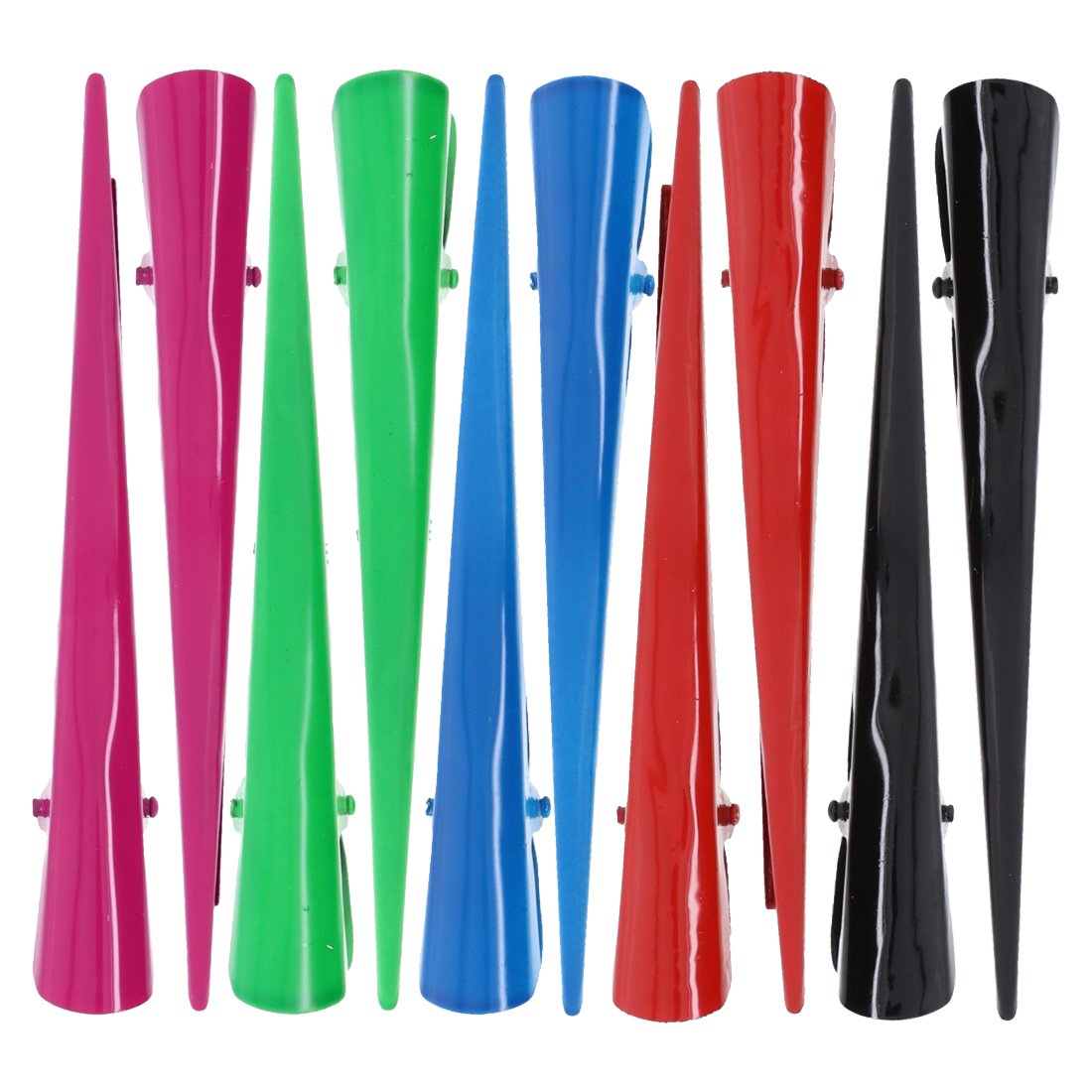 10 Pack Metal Concord Clips - Colorful Curved Beak Hair Clips for Women & Girls | Perfect for Styling, Updos, Braids & Everyday Hair Accessories