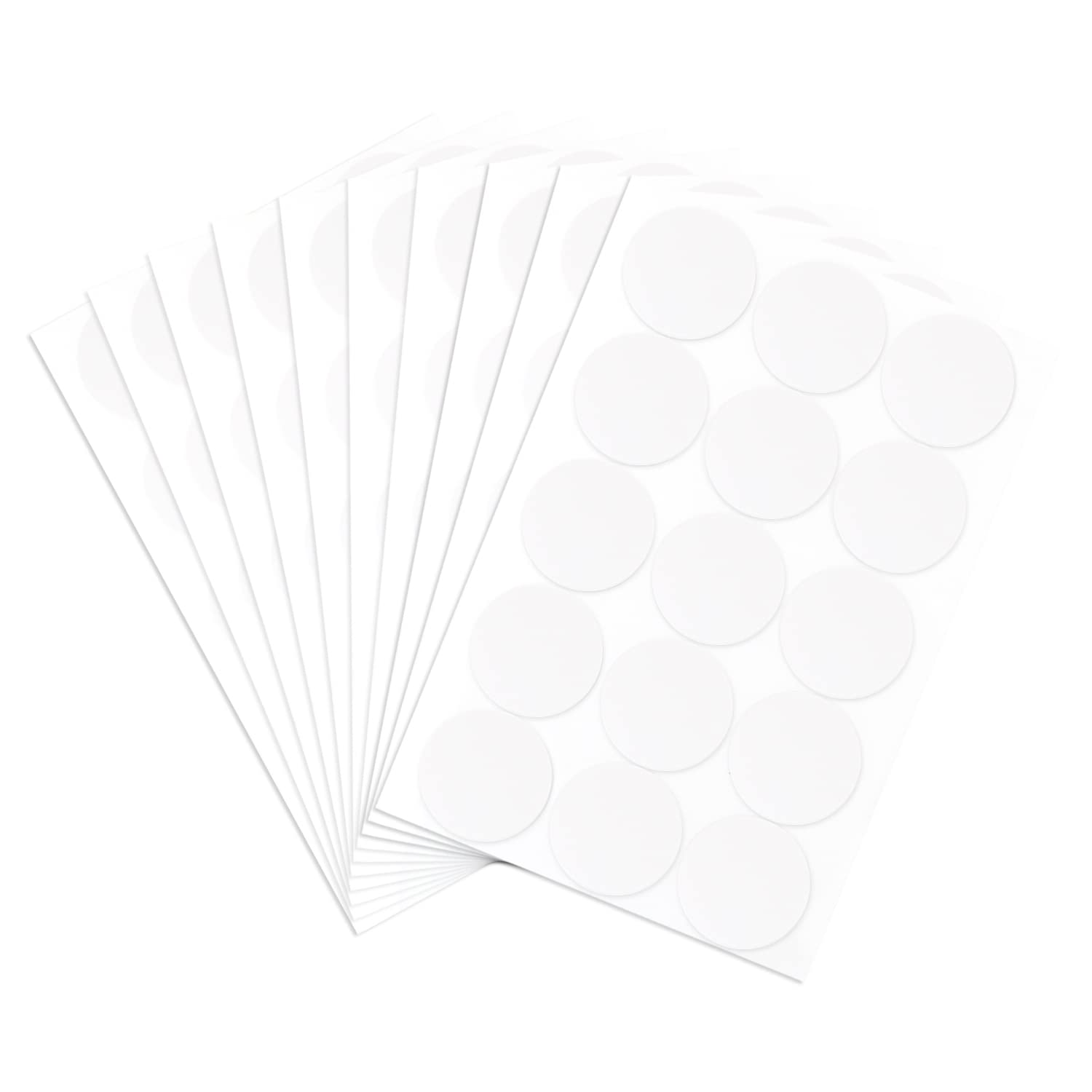 40mm Large Adhesive Screw Hole Cover Stickers - 150Pcs White PVC Self-Adhesive Furniture Screw Caps for Wood Cabinets, Walls & Home Repair - Perfect for Concealing Unsightly Screws in Kitchen, Bathroom & Office Spaces