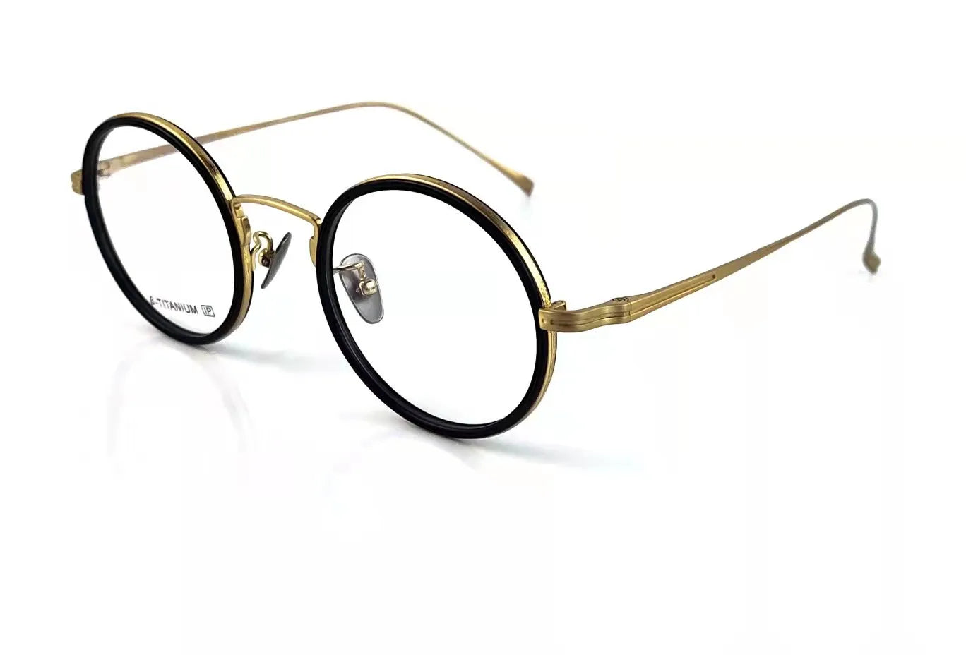 Aimee Unisex Full Rim Round Oval Titanium Eyeglasses 1061 - Lightweight & Durable Titanium Frame for Men & Women - Perfect for Reading, Work, and Everyday Fashion