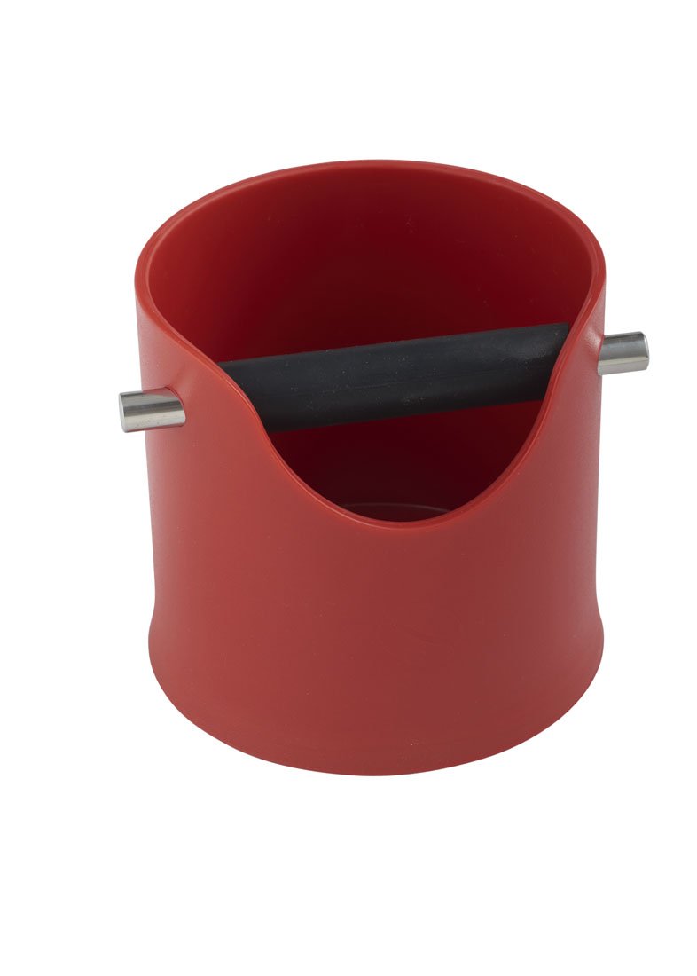 Premium 110mm Knock Box for Espresso - Durable Coffee Grounds Disposal Tool - Perfect for Home Baristas & Coffee Shops - Red