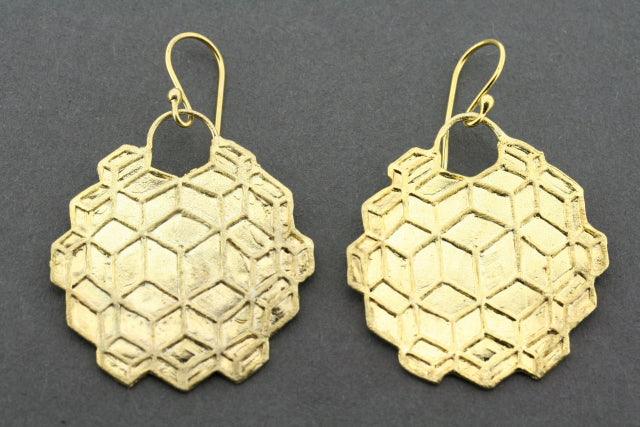 Bernice Gold Plated Earrings for Women - Elegant Dangle Hoop Earrings for Everyday Wear, Party & Special Occasions