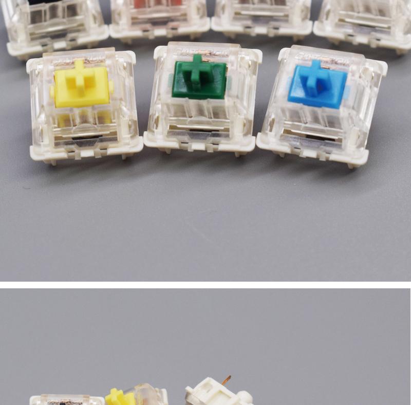 Gateron KS-9 RGB Mechanical Keyboard Switches - MX Style (Red, Blue, Brown, Yellow, Green, Black, White) | Smooth Typing & Gaming Experience for Custom Mechanical Keyboards