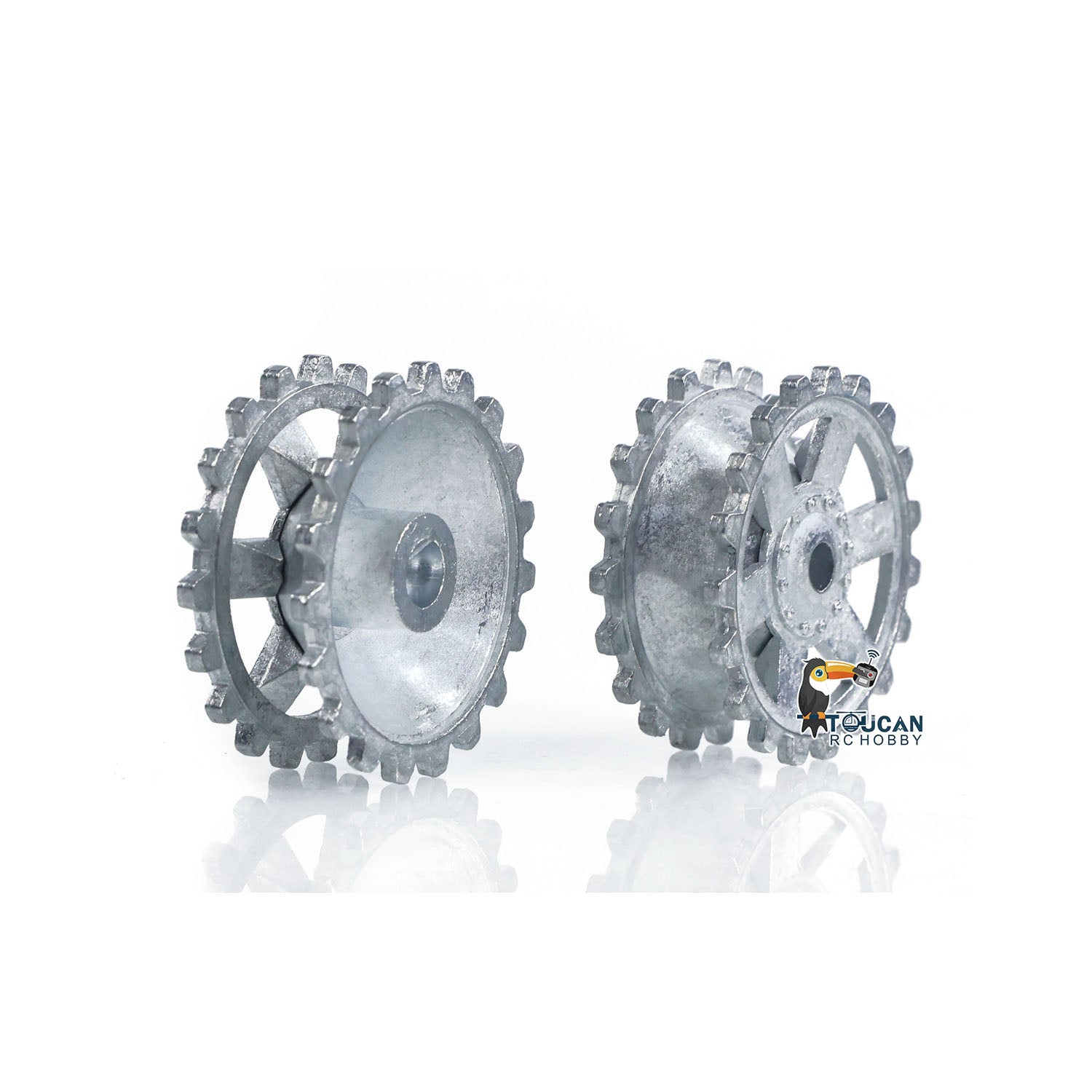 1 Pair Metal Sprockets Driving Wheel & Idler Wheel for HengLong 1/16 RC Battle Tank 3858 3859 - German Panzer IV F F2 Military Armored Car Replacement Parts - Perfect for RC Tank Enthusiasts & Model Collectors