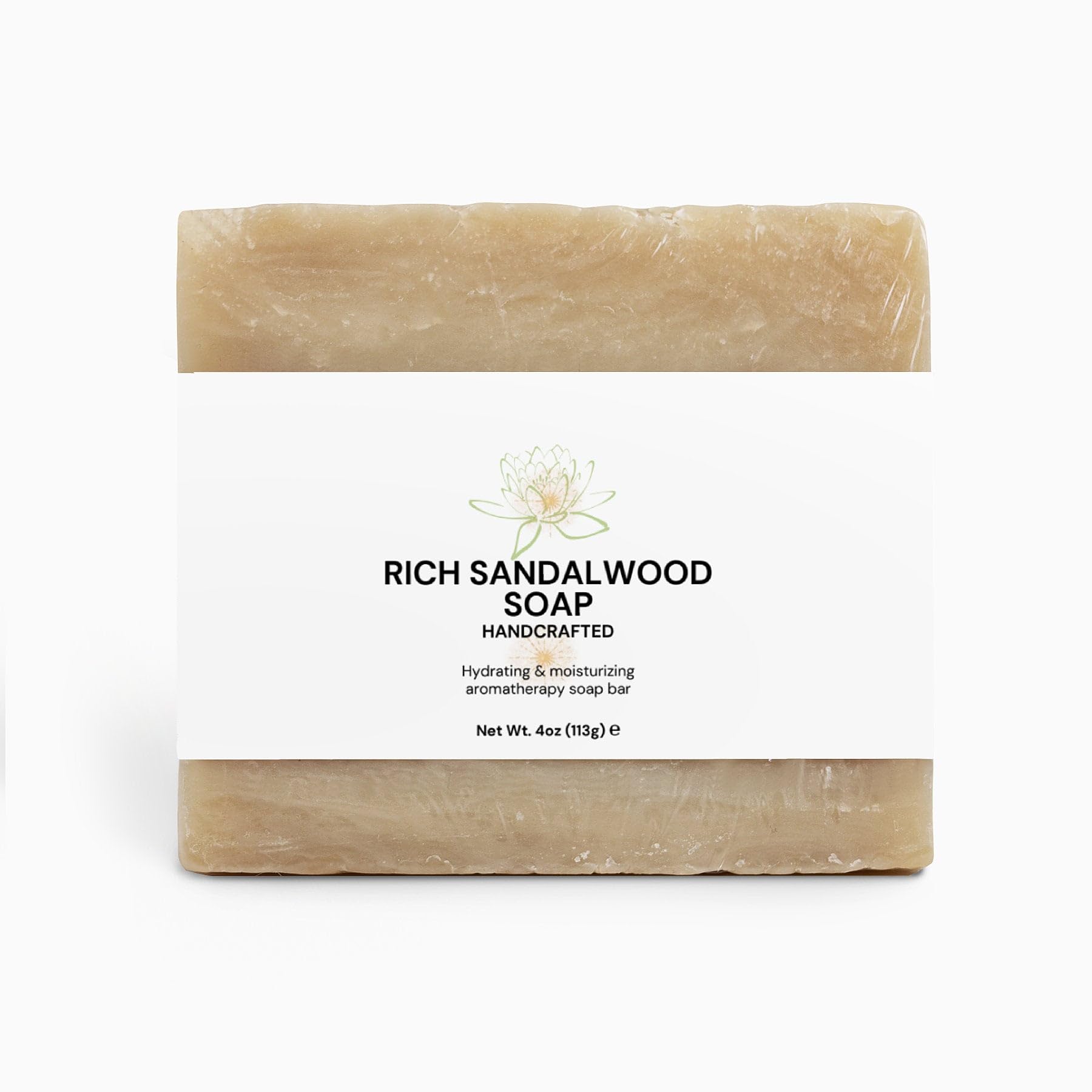 Premium Sandalwood Soap Bar - 100% Natural & Handmade for Men & Women - Moisturizing & Aromatherapy Soap for Relaxation, Spa & Daily Skincare