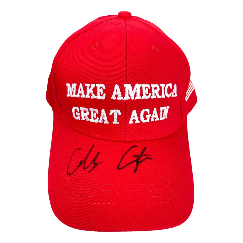 Colby Covington UFC Signed 'Make America Great Again' Hat with JSA COA - Authentic Autographed MAGA Hat for Collectors & UFC Fans - Perfect for Sports Memorabilia Displays & Political Enthusiasts