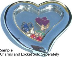 Floating Beach Ball Charm for Heart Lockets - Perfect for Jewelry Making, DIY Crafts & Beach-Themed Accessories