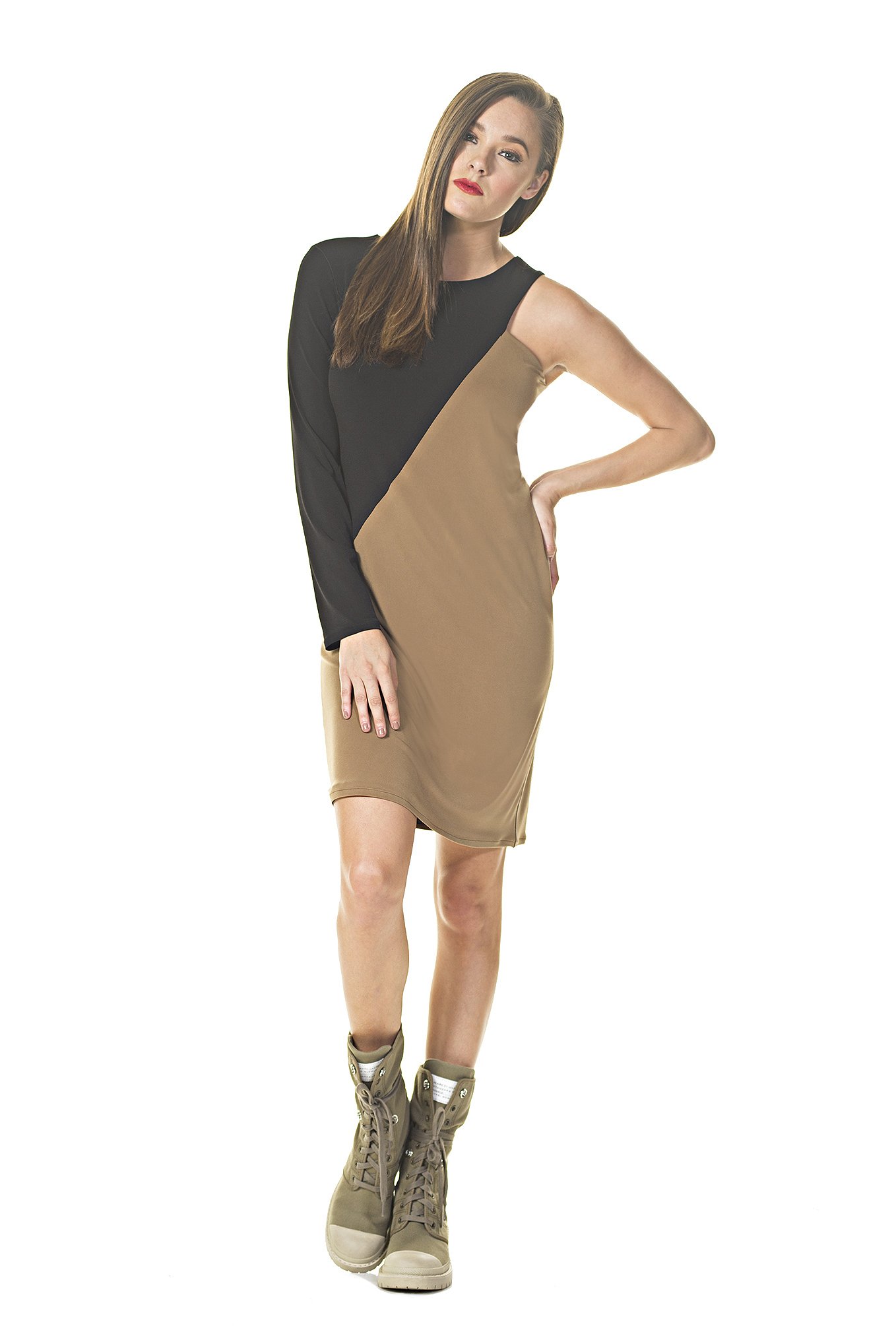 Stylish Women's Two-Tone Dress - Elegant & Versatile for Casual, Office & Party Wear | Perfect for Summer Outfits & Special Occasions