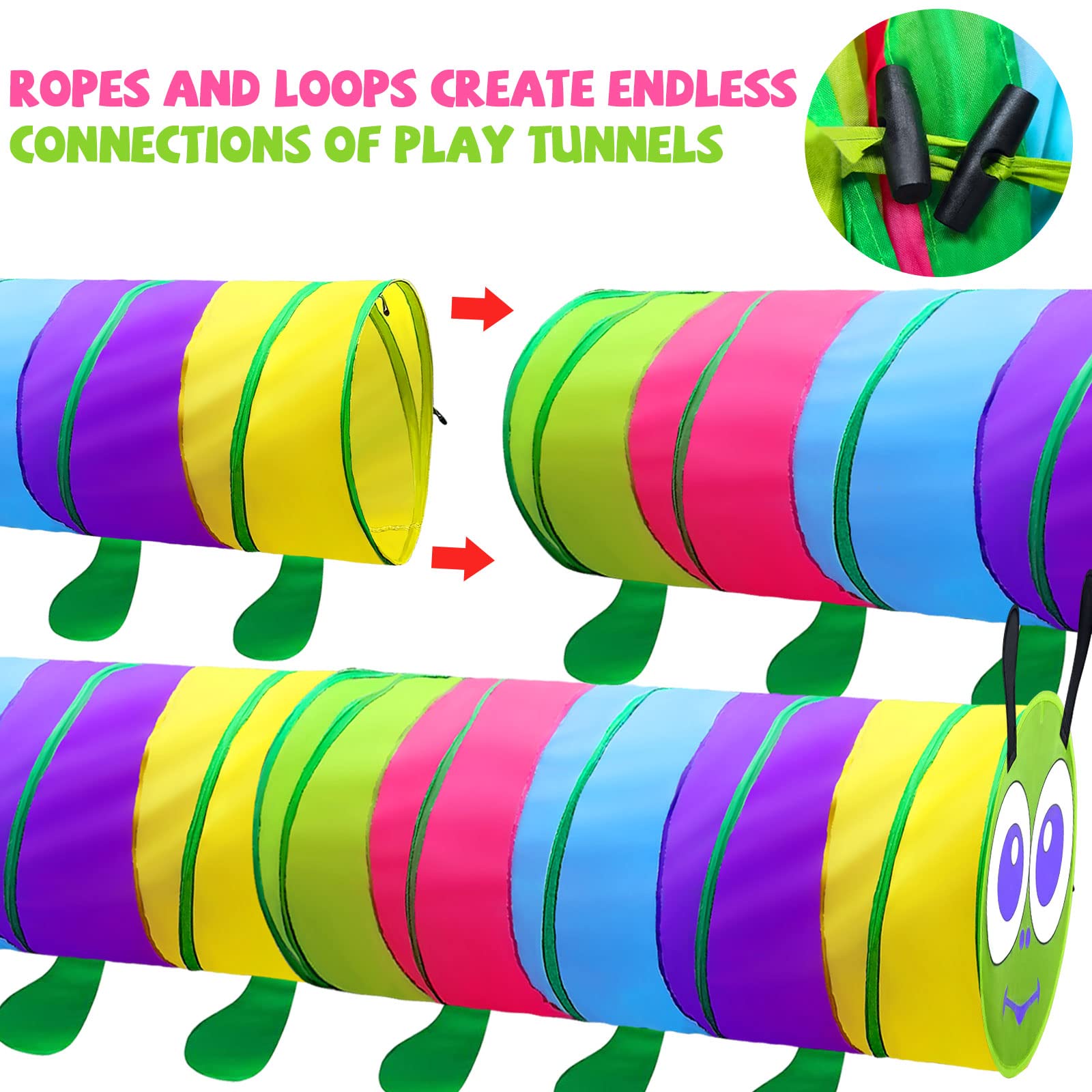 Best Kids Play Tunnel for Toddlers 1-3 Years | 6FT Pop Up Crawling Toy for Boys & Girls | Indoor/Outdoor Baby Activity Tunnel | Perfect Birthday Gift for 1-4 Year Olds | Great for Playtime, Parties & Pet Fun